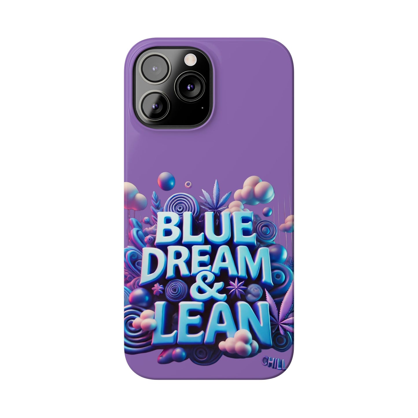 Vibrant Slim Phone Cases - 'Blue Dream & Lean' Design for Trendsetters