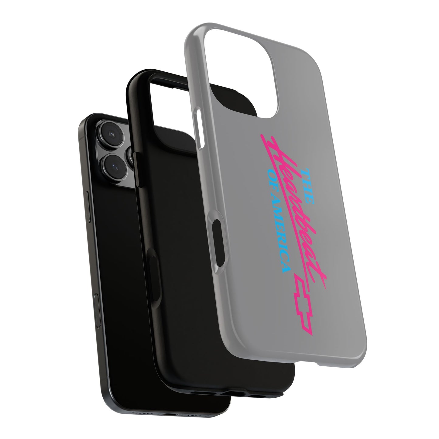 Silver “The Heartbeat of America” Retro Chevy Logo, Slim Protective Cover
