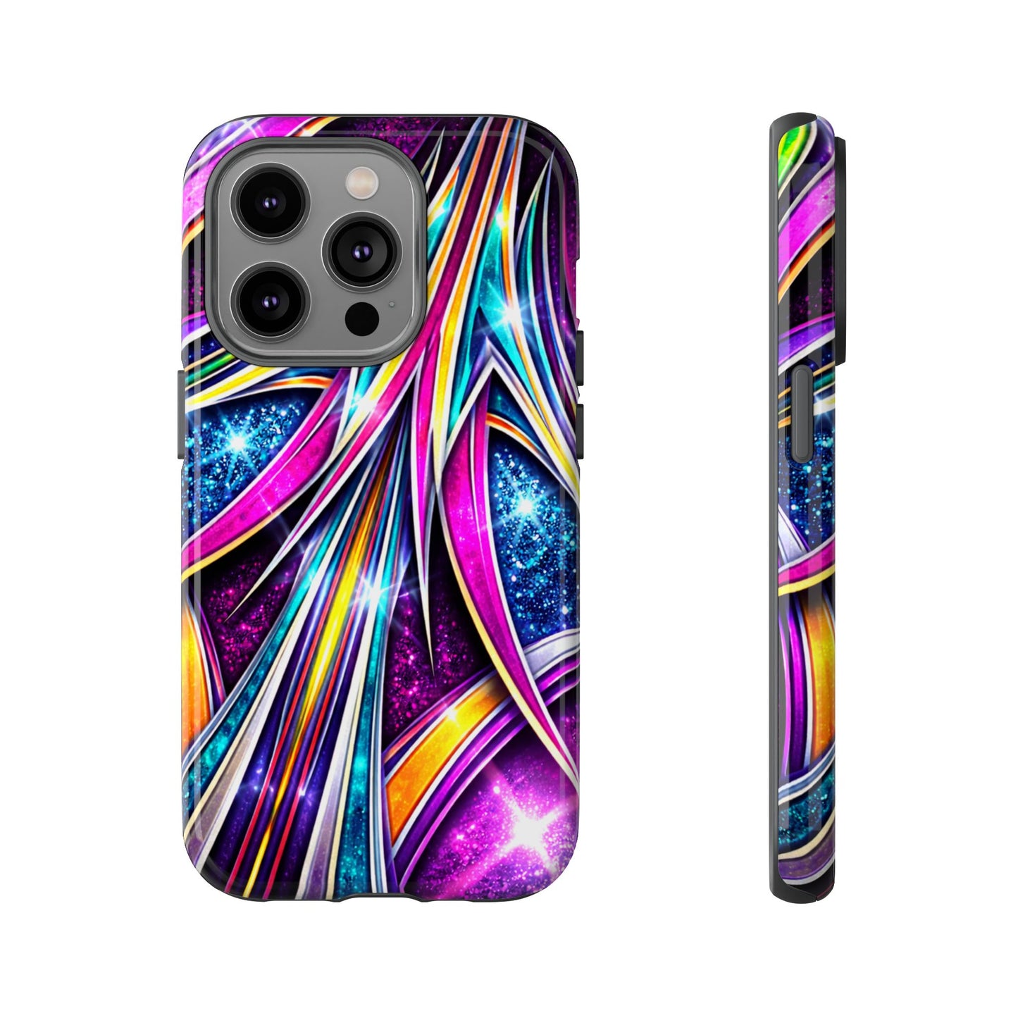 Custom Lowrider Pinstripe Swirl Tough Phone Case – Impact Resistant