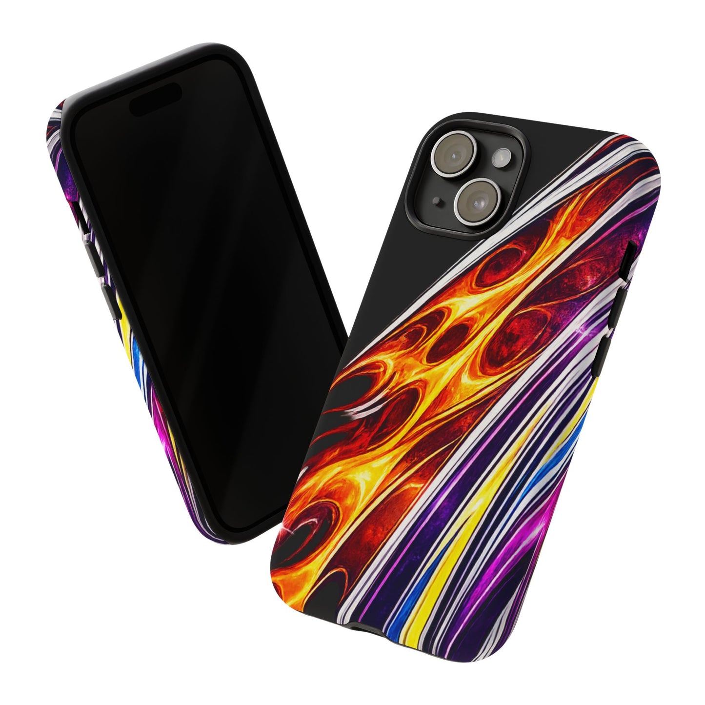 Flaming Abstract Stripes Tough Case | Colorful Phone Cover