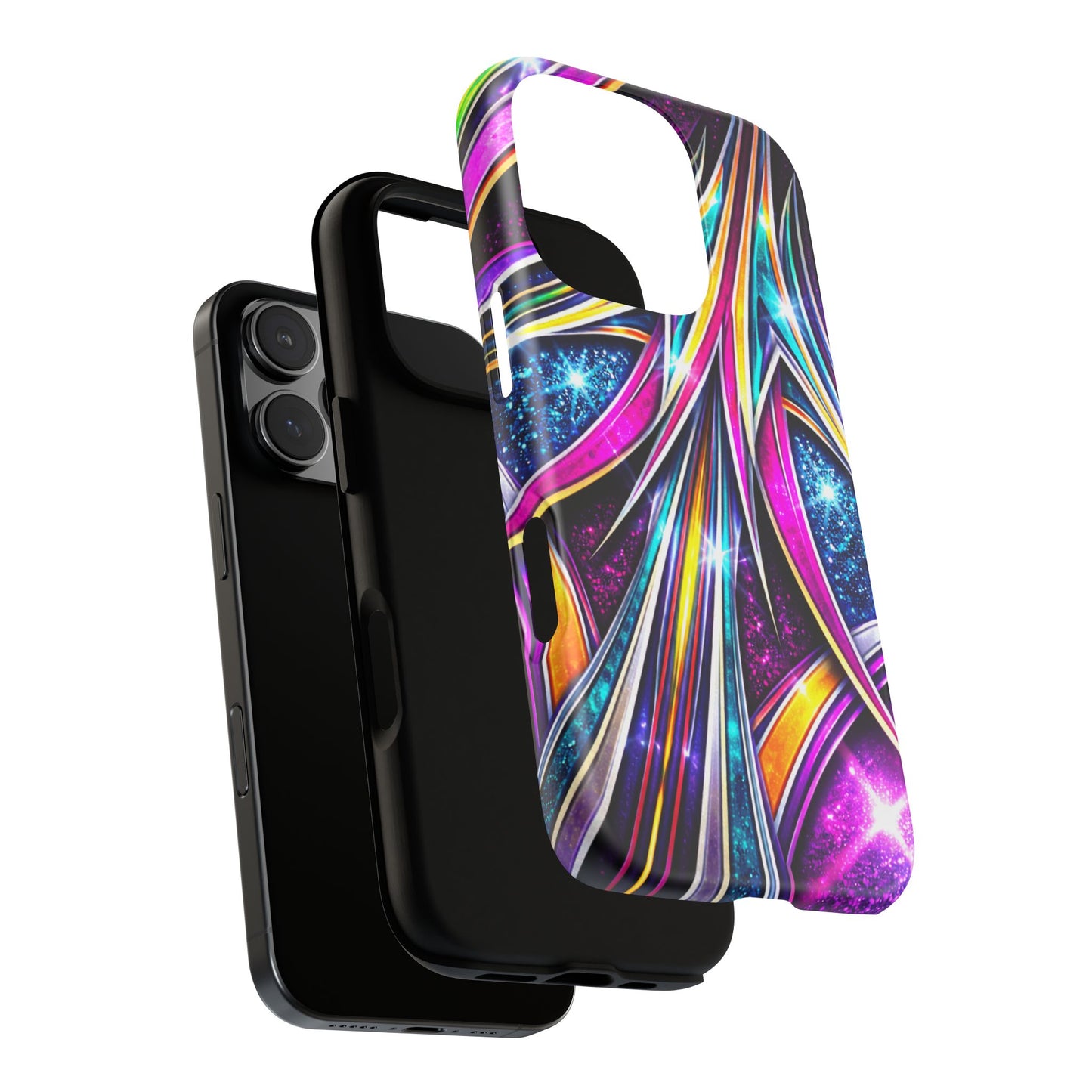 Custom Lowrider Pinstripe Swirl Tough Phone Case – Impact Resistant