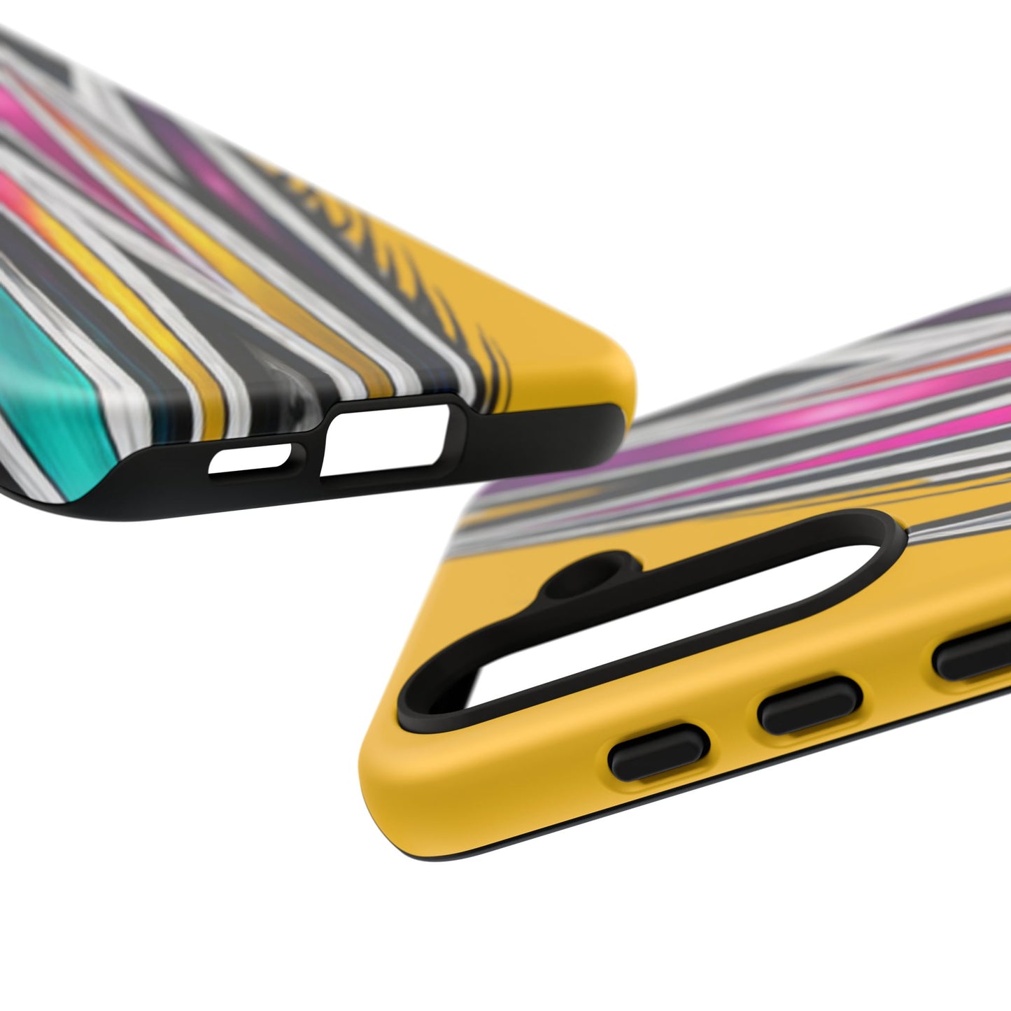 Yellow Abstract Stripes Phone Case | Tough Protective Phone Case