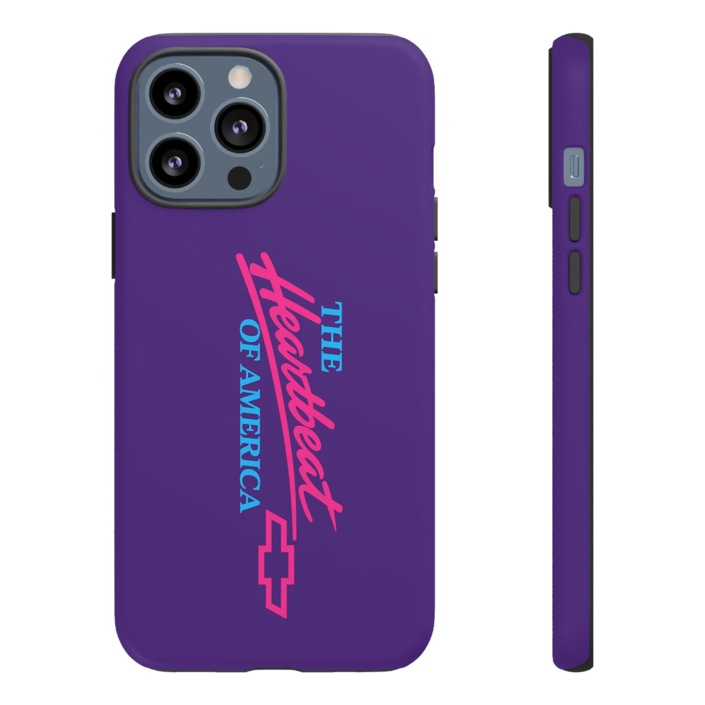 Purple  “The Heartbeat of America” Retro Chevy Logo, Slim Protective Cover