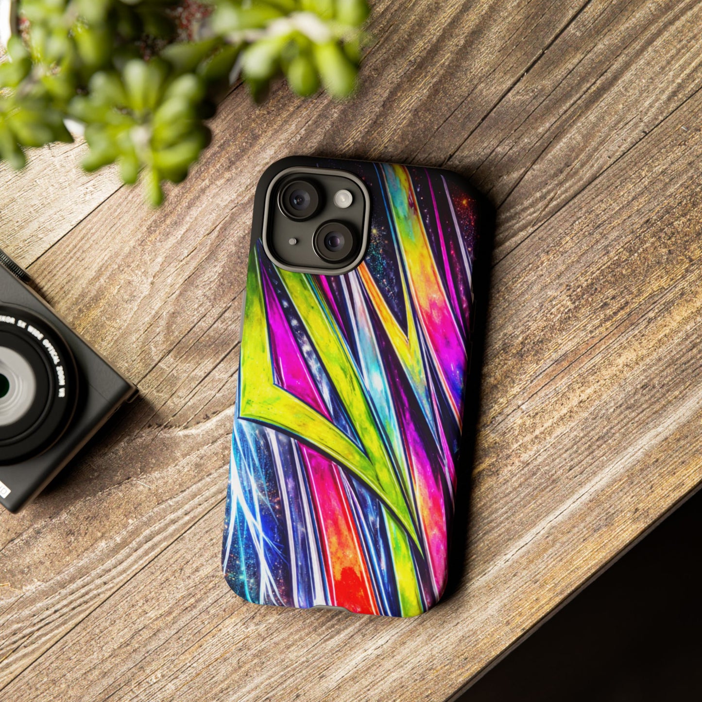 Neon Graffiti Phone Case | Tough Case, Vivid Abstract Street Art