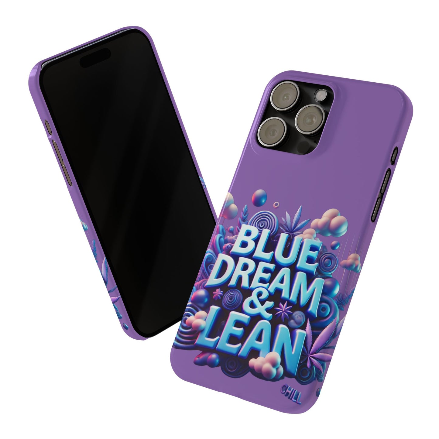 Vibrant Slim Phone Cases - 'Blue Dream & Lean' Design for Trendsetters