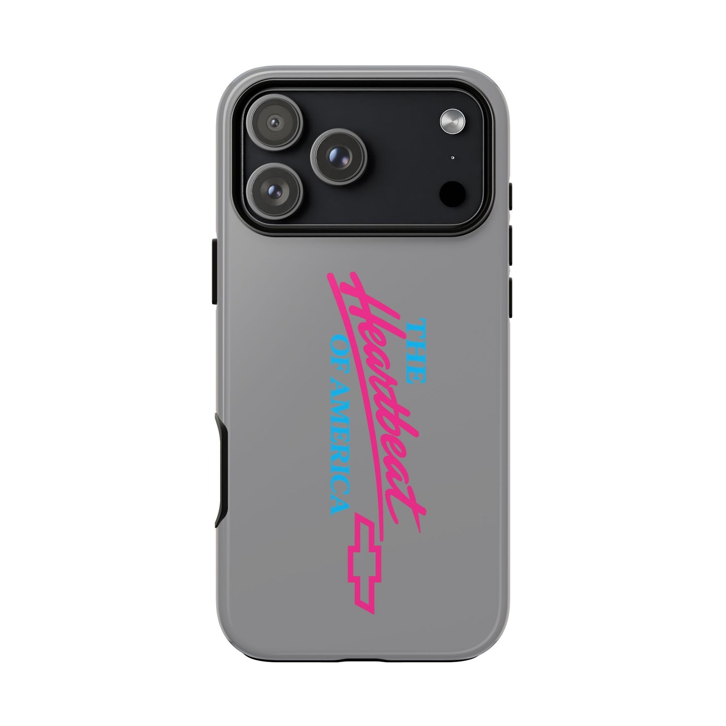 Silver “The Heartbeat of America” Retro Chevy Logo, Slim Protective Cover