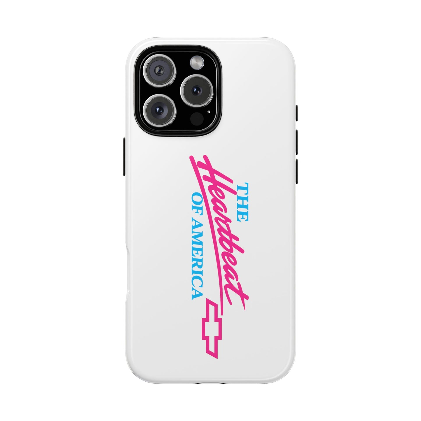 White  “The Heartbeat of America” Retro Chevy Logo, Slim Protective Cover