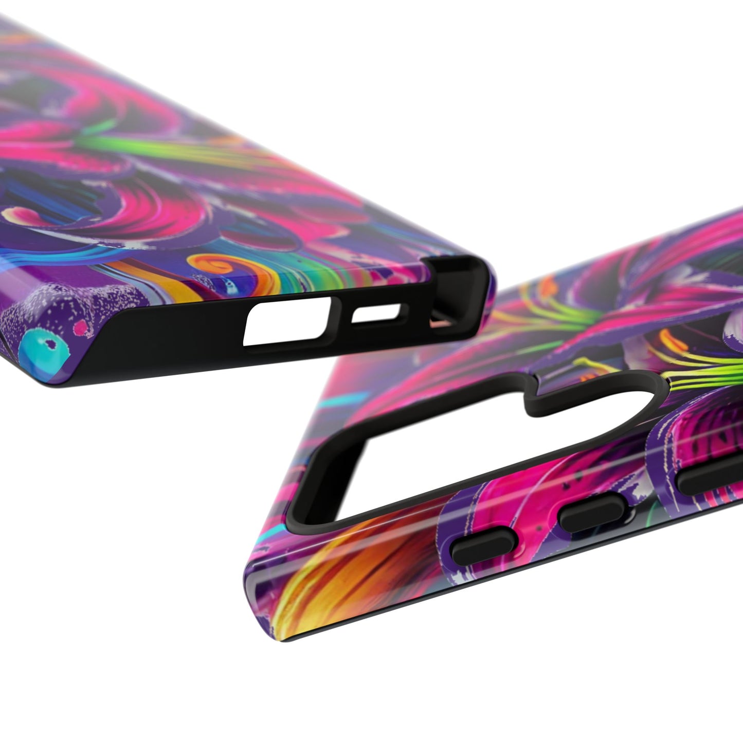 Neon Lily Illustration Tough Case | Floral Phone Cover