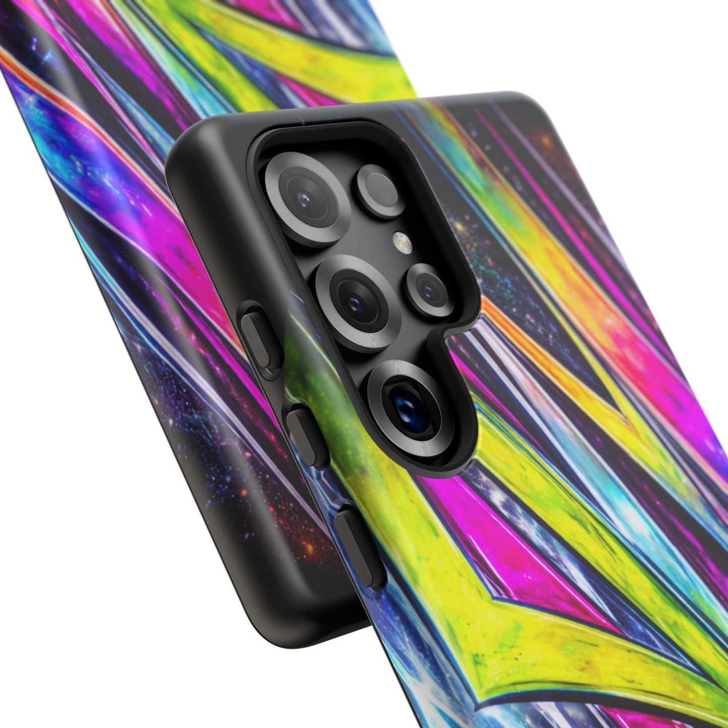 Neon Graffiti Phone Case | Tough Case, Vivid Abstract Street Art