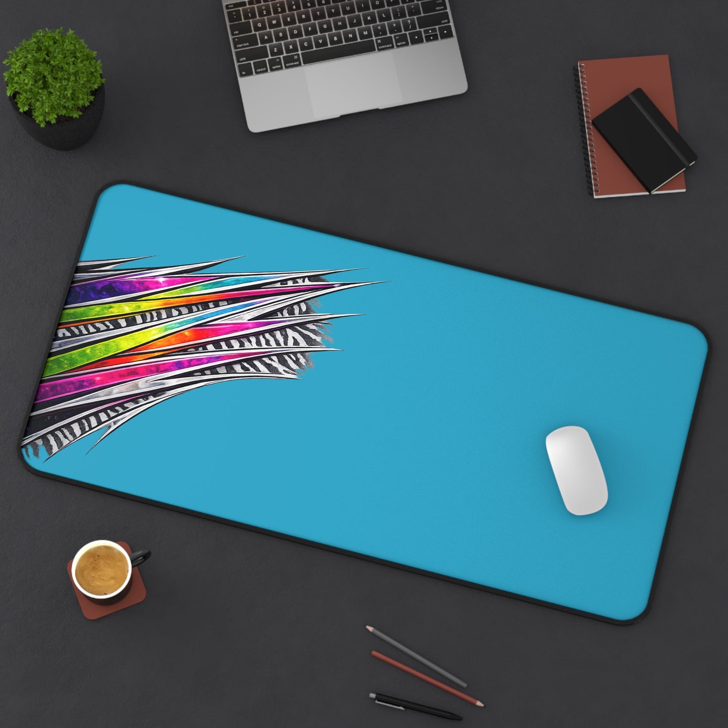 Minitruck Graphics Desk Mat | Retro Truck Illustration Deskpad