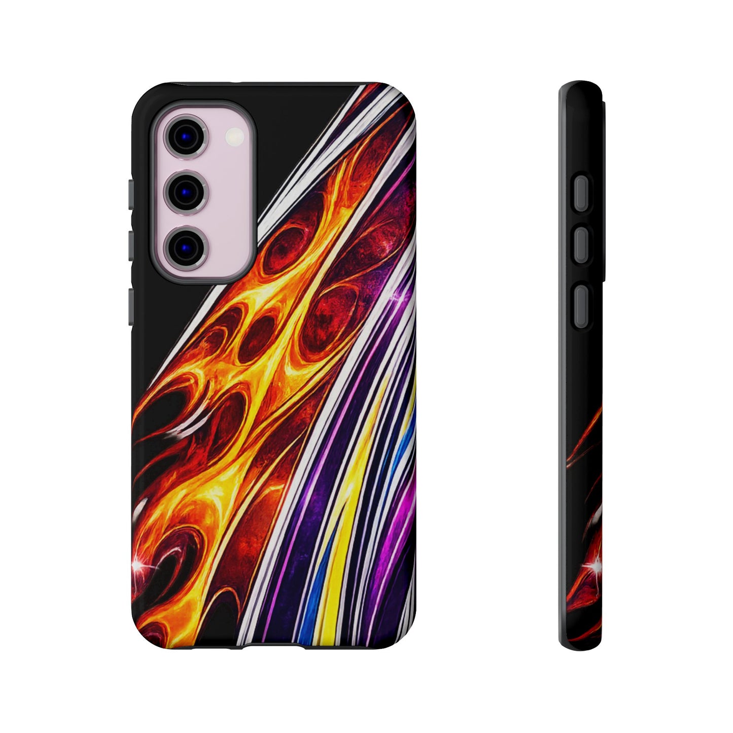 Flaming Abstract Stripes Tough Case | Colorful Phone Cover