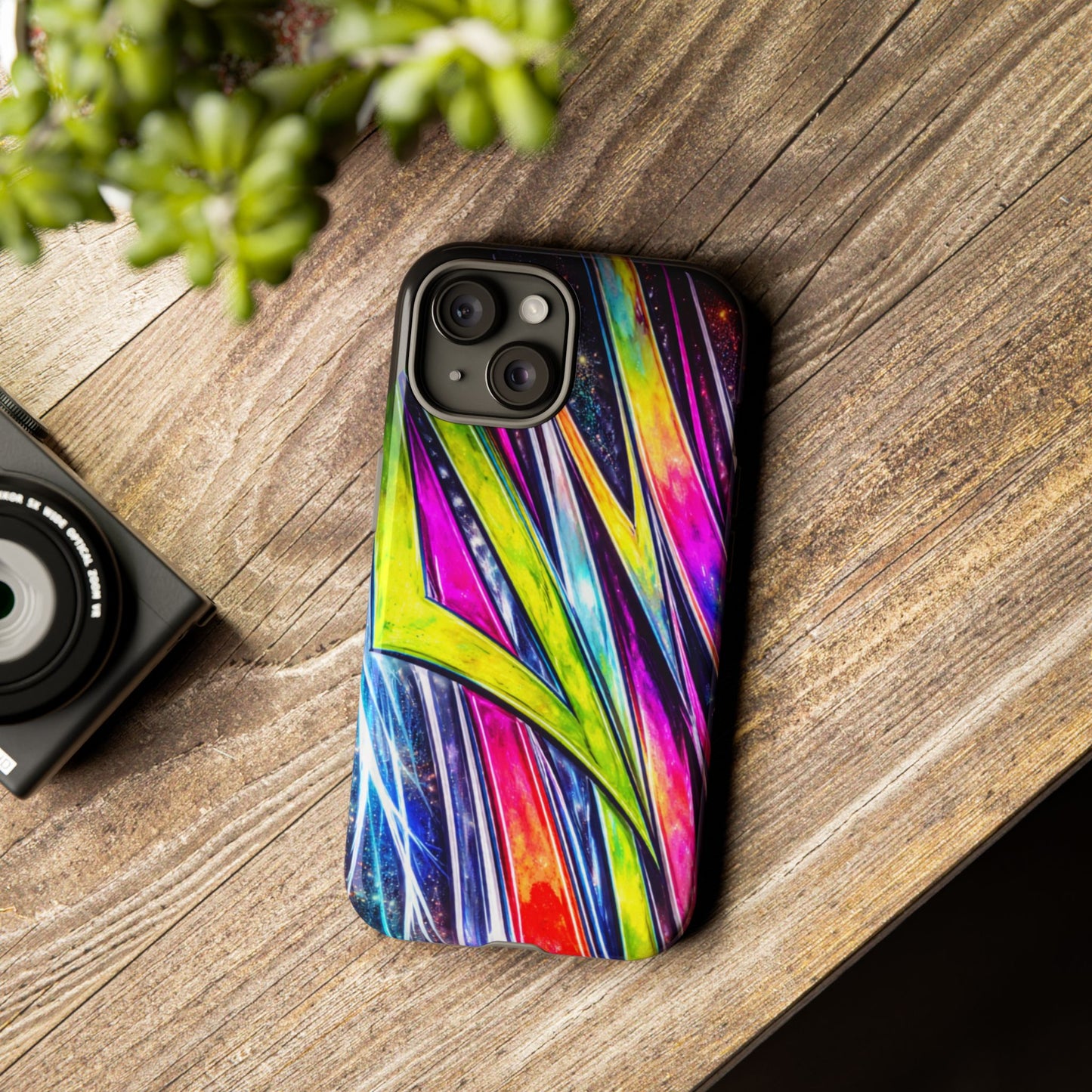 Neon Graffiti Phone Case | Tough Case, Vivid Abstract Street Art