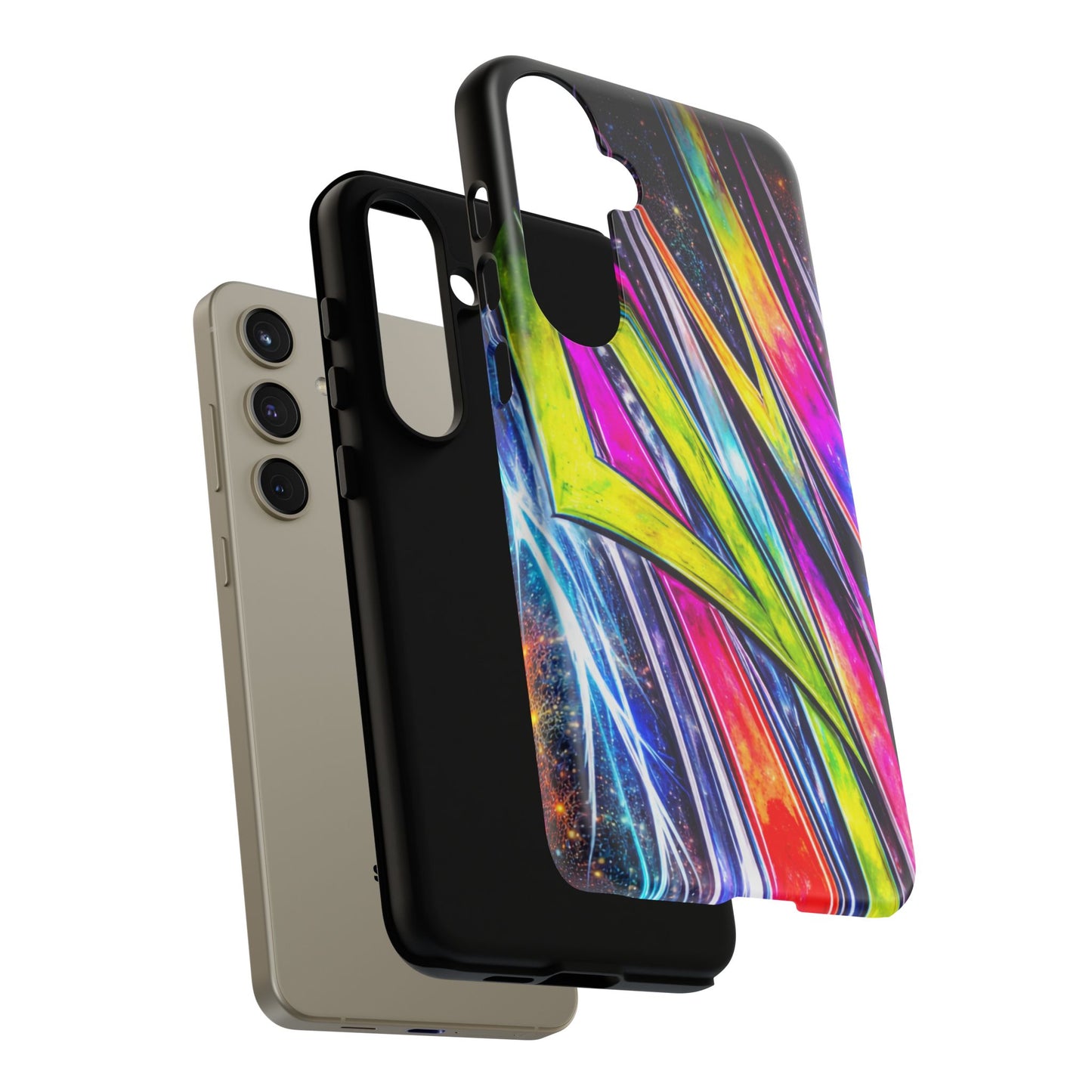 Neon Graffiti Phone Case | Tough Case, Vivid Abstract Street Art
