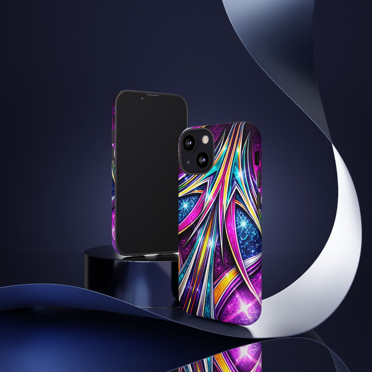 Custom Lowrider Pinstripe Swirl Tough Phone Case – Impact Resistant