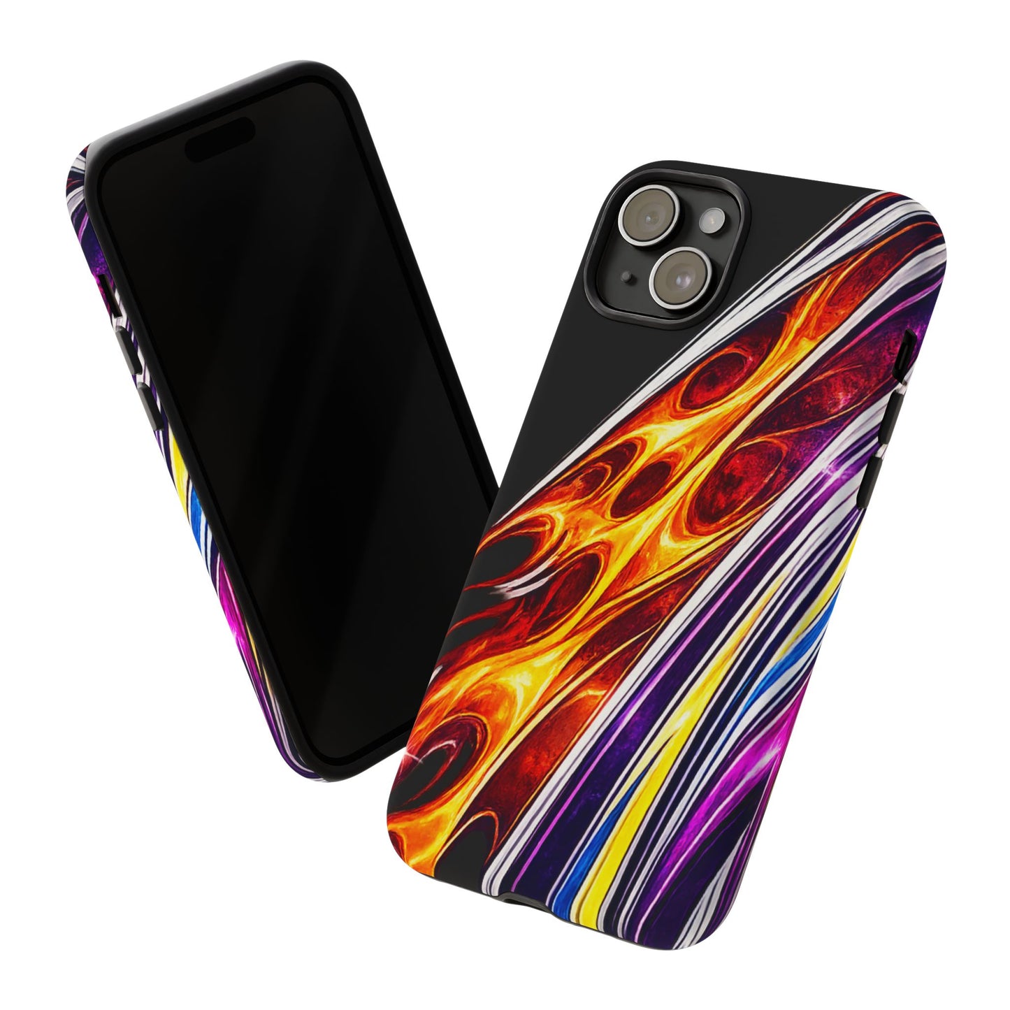 Flaming Abstract Stripes Tough Case | Colorful Phone Cover