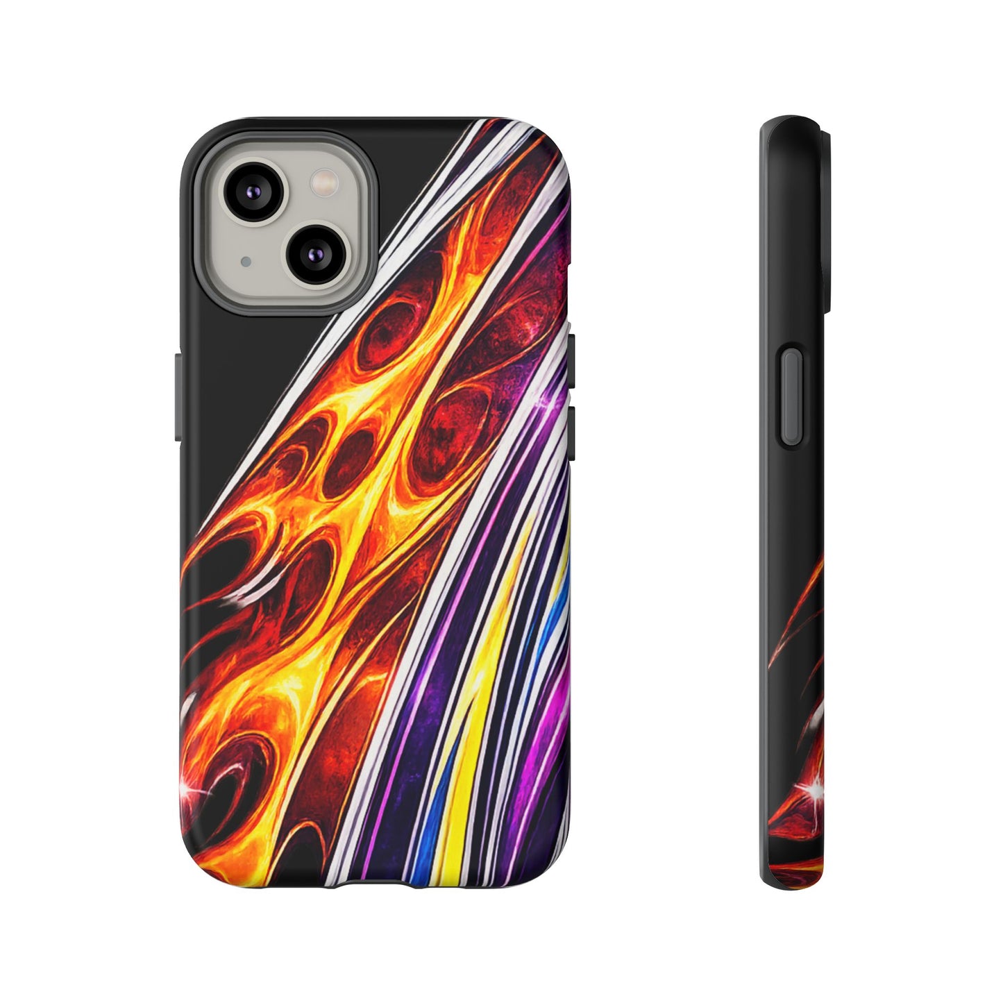 Flaming Abstract Stripes Tough Case | Colorful Phone Cover