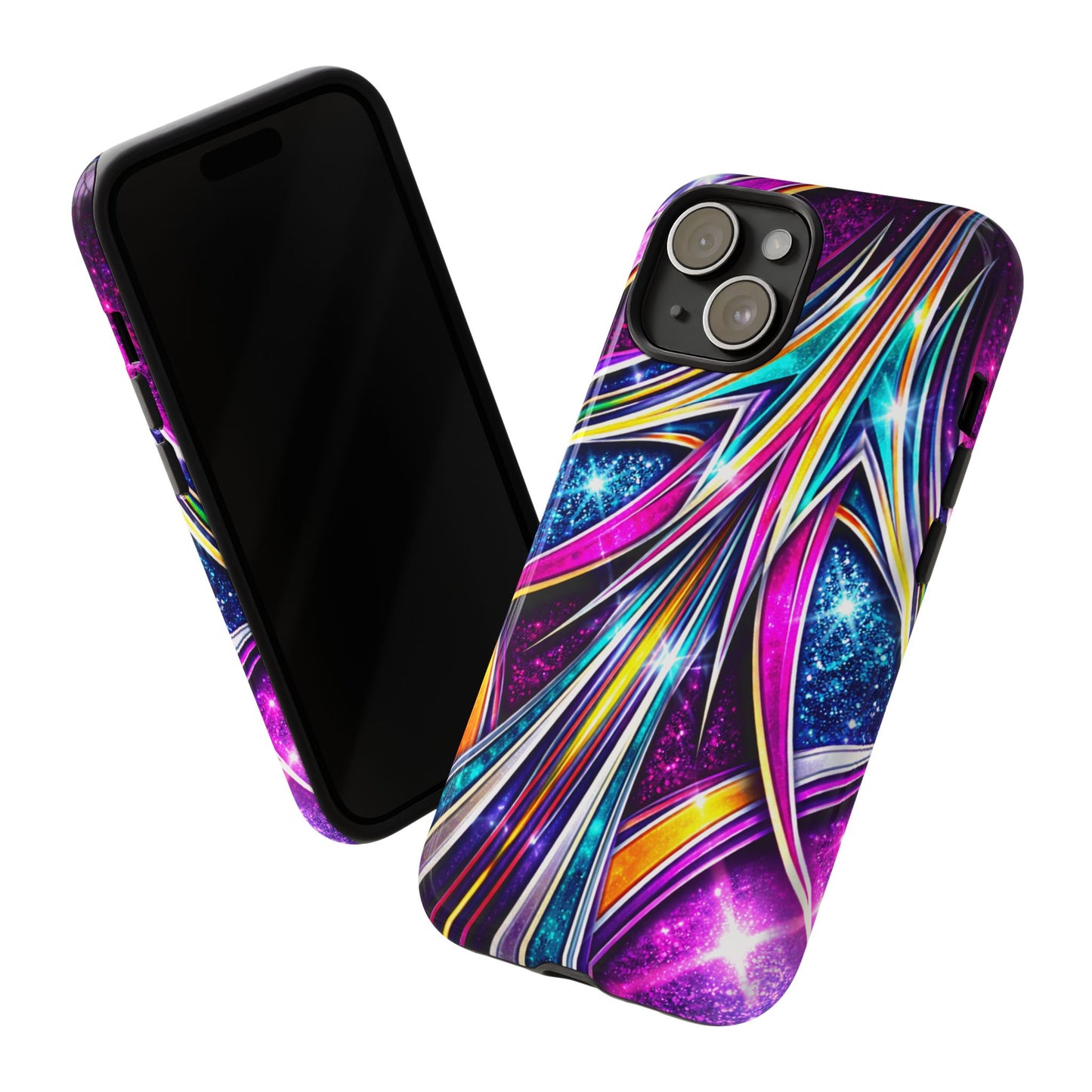 Custom Lowrider Pinstripe Swirl Tough Phone Case – Impact Resistant