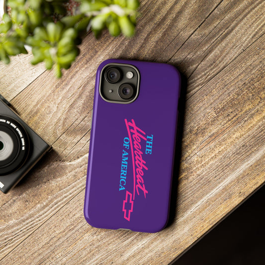 Purple  “The Heartbeat of America” Retro Chevy Logo, Slim Protective Cover