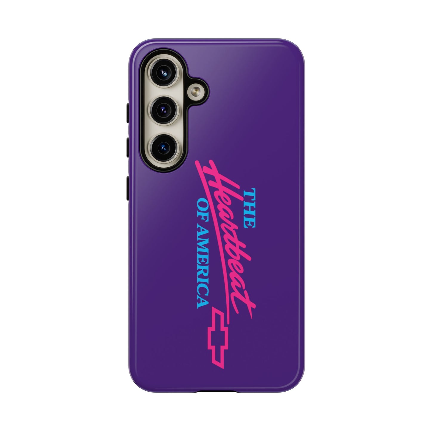 Purple  “The Heartbeat of America” Retro Chevy Logo, Slim Protective Cover