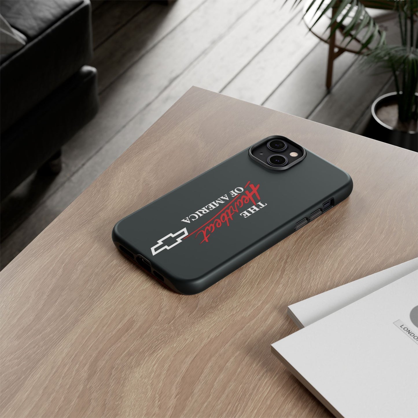 Chevy Phone Case, Tough Cases for Car Lovers, Vintage Style Cover, Heartbeat