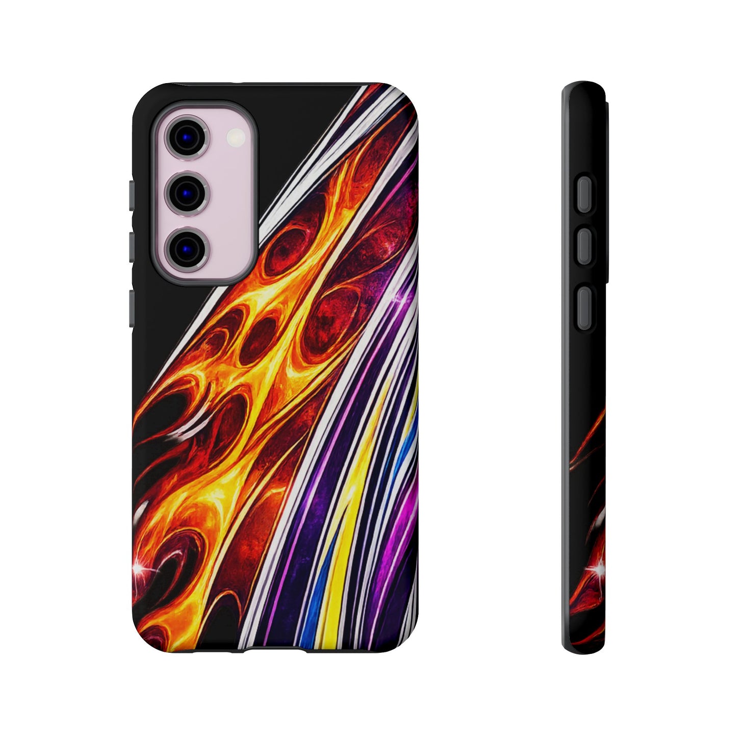 Flaming Abstract Stripes Tough Case | Colorful Phone Cover