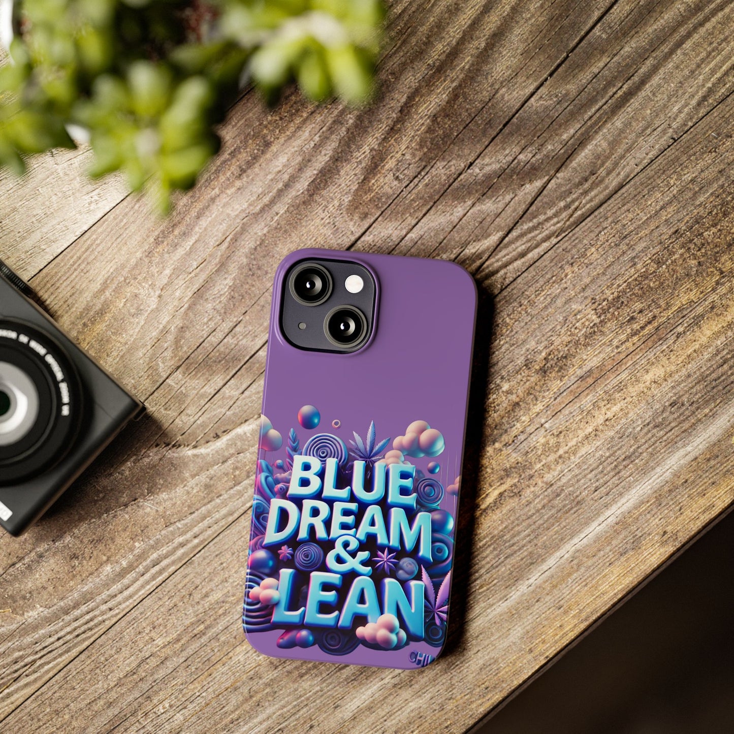 Vibrant Slim Phone Cases - 'Blue Dream & Lean' Design for Trendsetters