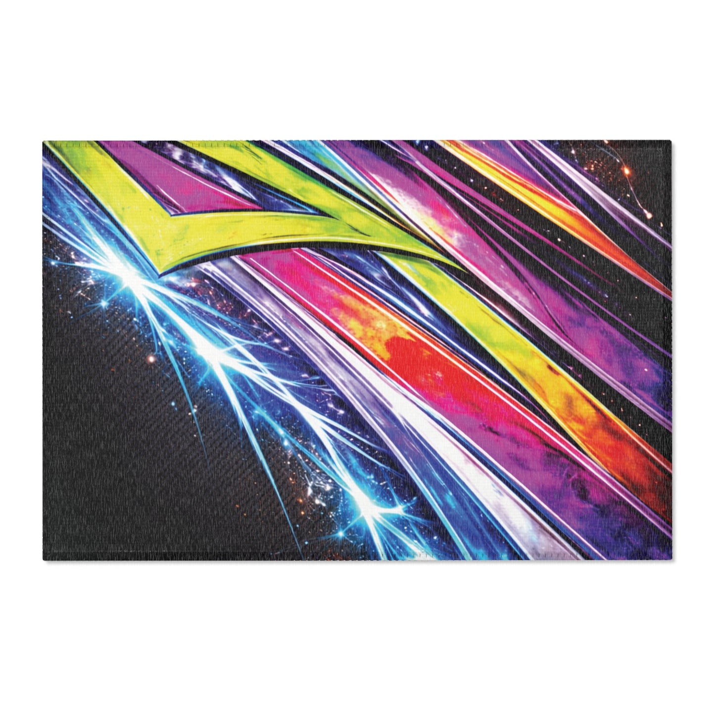 Galaxy Mini Truck Area Rug — Retro Minitruck Graphic Rug for Man Cave, Office & Art Studio