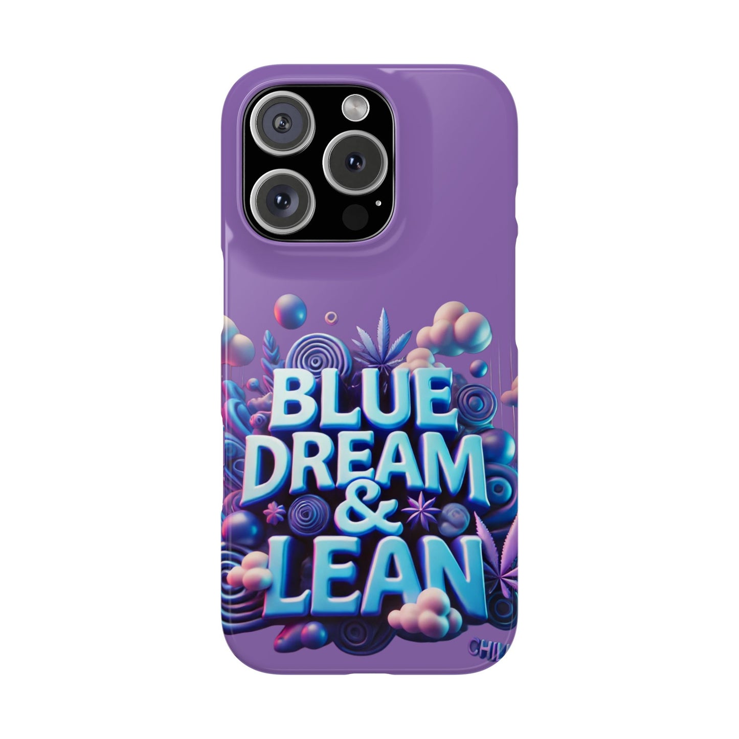 Vibrant Slim Phone Cases - 'Blue Dream & Lean' Design for Trendsetters
