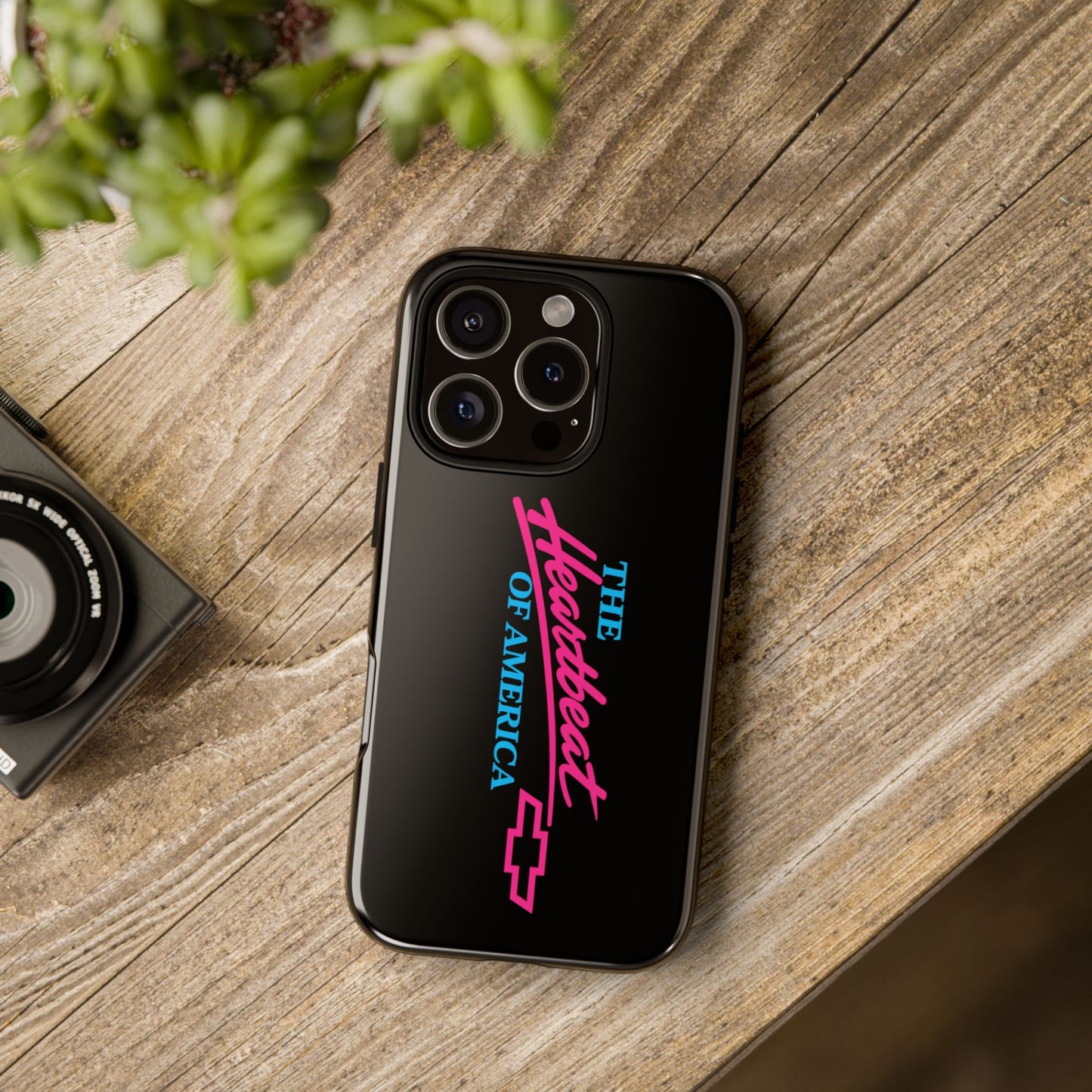 Phone Case — “The Heartbeat of America” Retro Chevy Logo, Slim Protective Cover