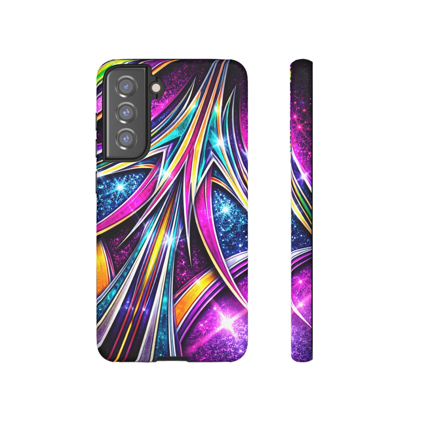 Custom Lowrider Pinstripe Swirl Tough Phone Case – Impact Resistant