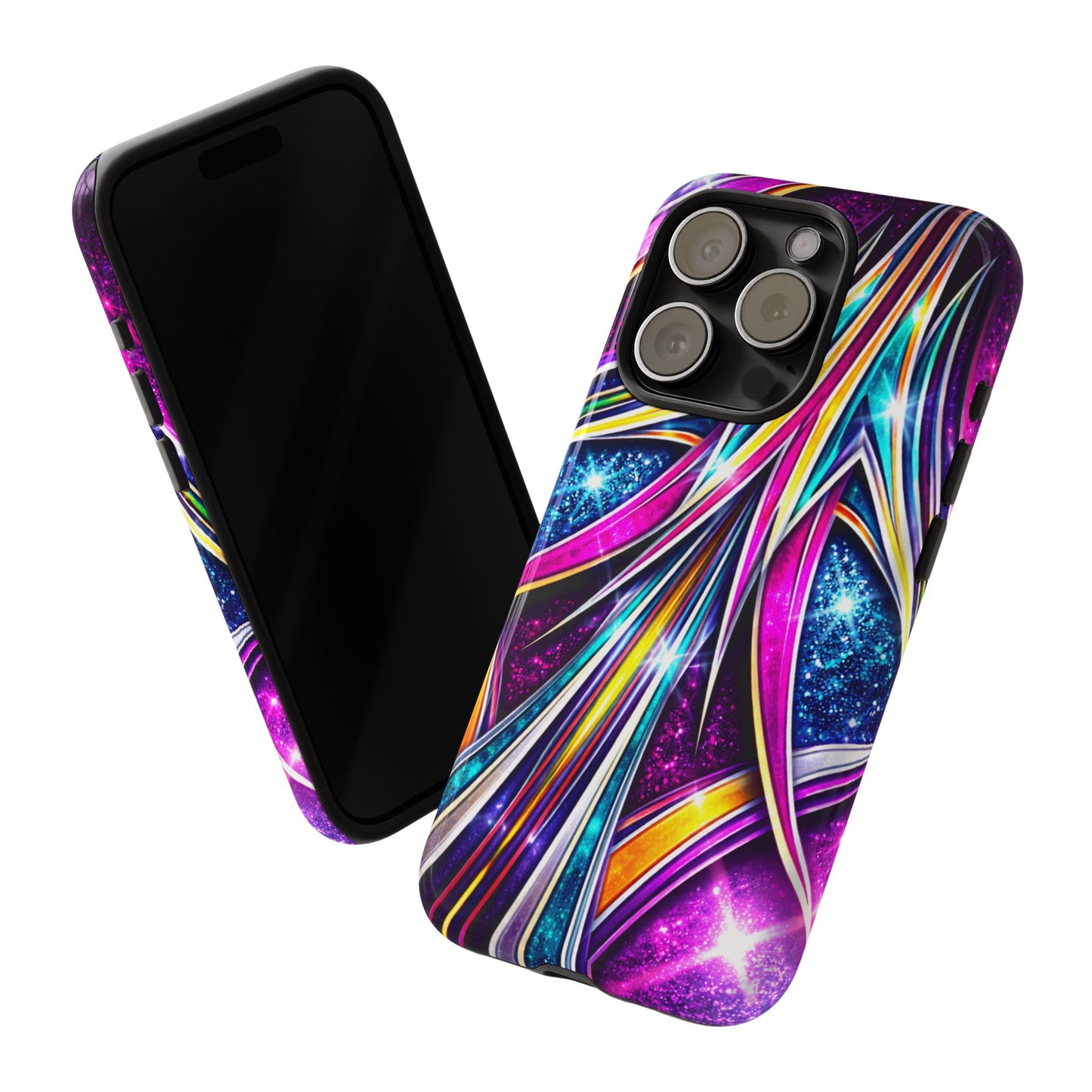 Custom Lowrider Pinstripe Swirl Tough Phone Case – Impact Resistant
