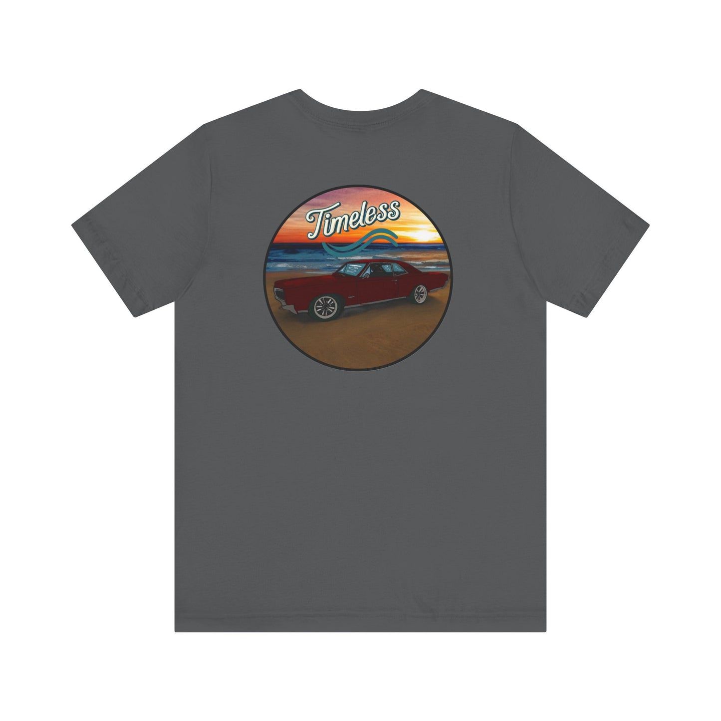 Vintage GTO on Beach Unisex Tee, Muscle Car Lover Gift, Classic Car Enthusiast