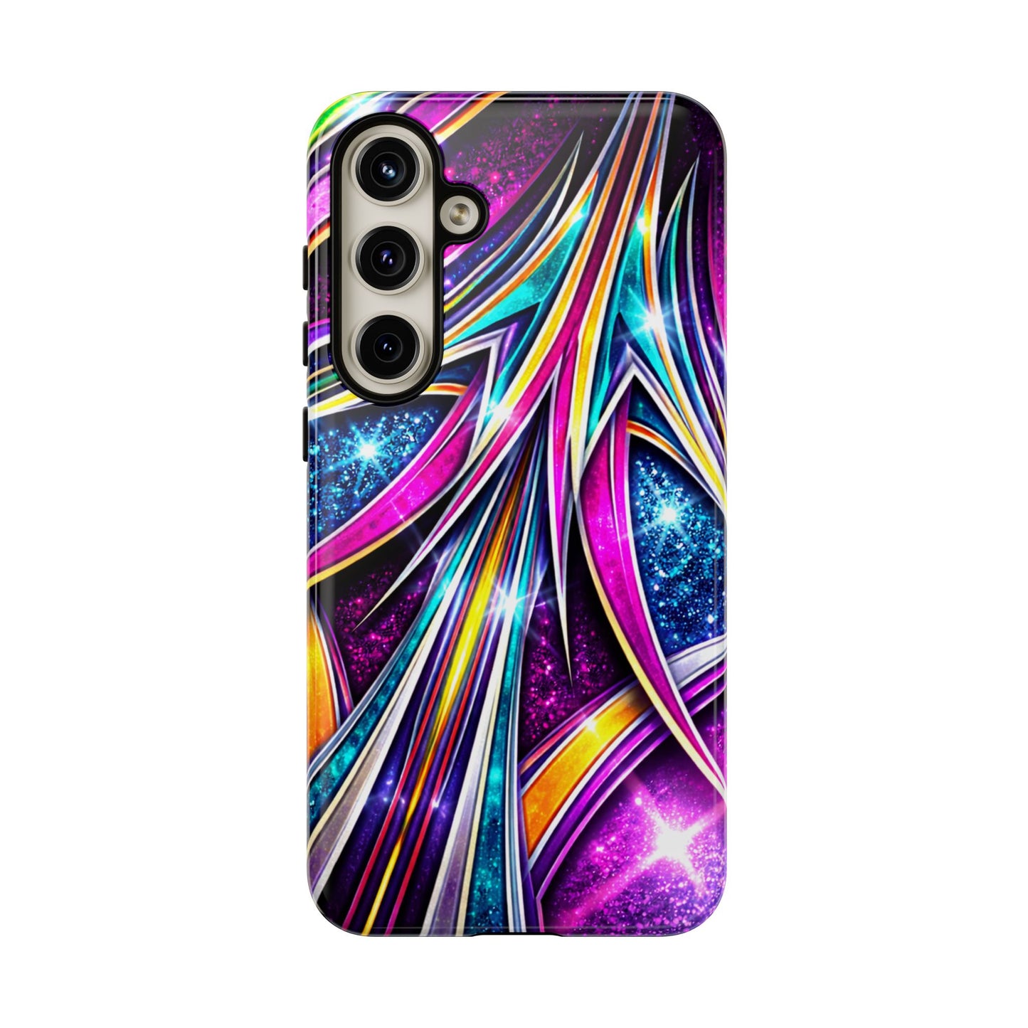 Custom Lowrider Pinstripe Swirl Tough Phone Case – Impact Resistant
