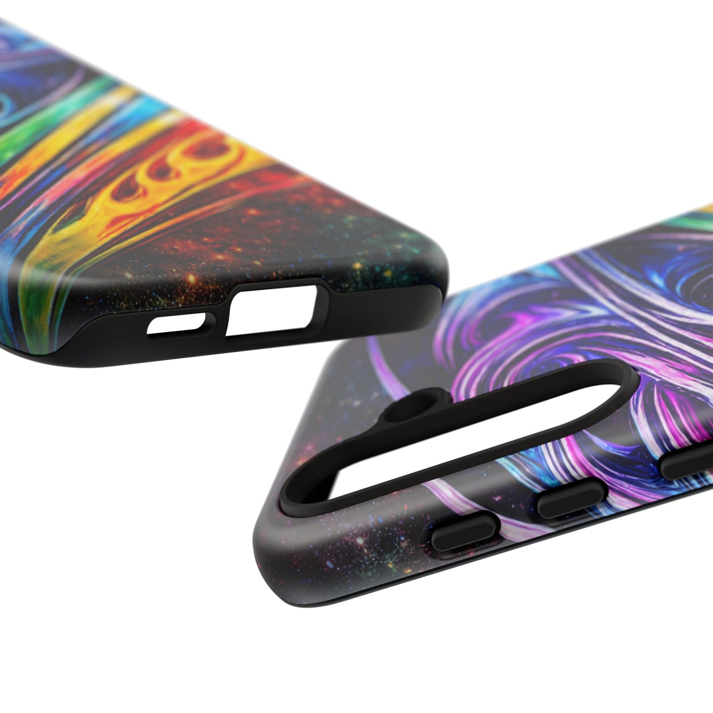Abstract Cosmic Swirls phone case | Galaxy Rainbow Protective Case