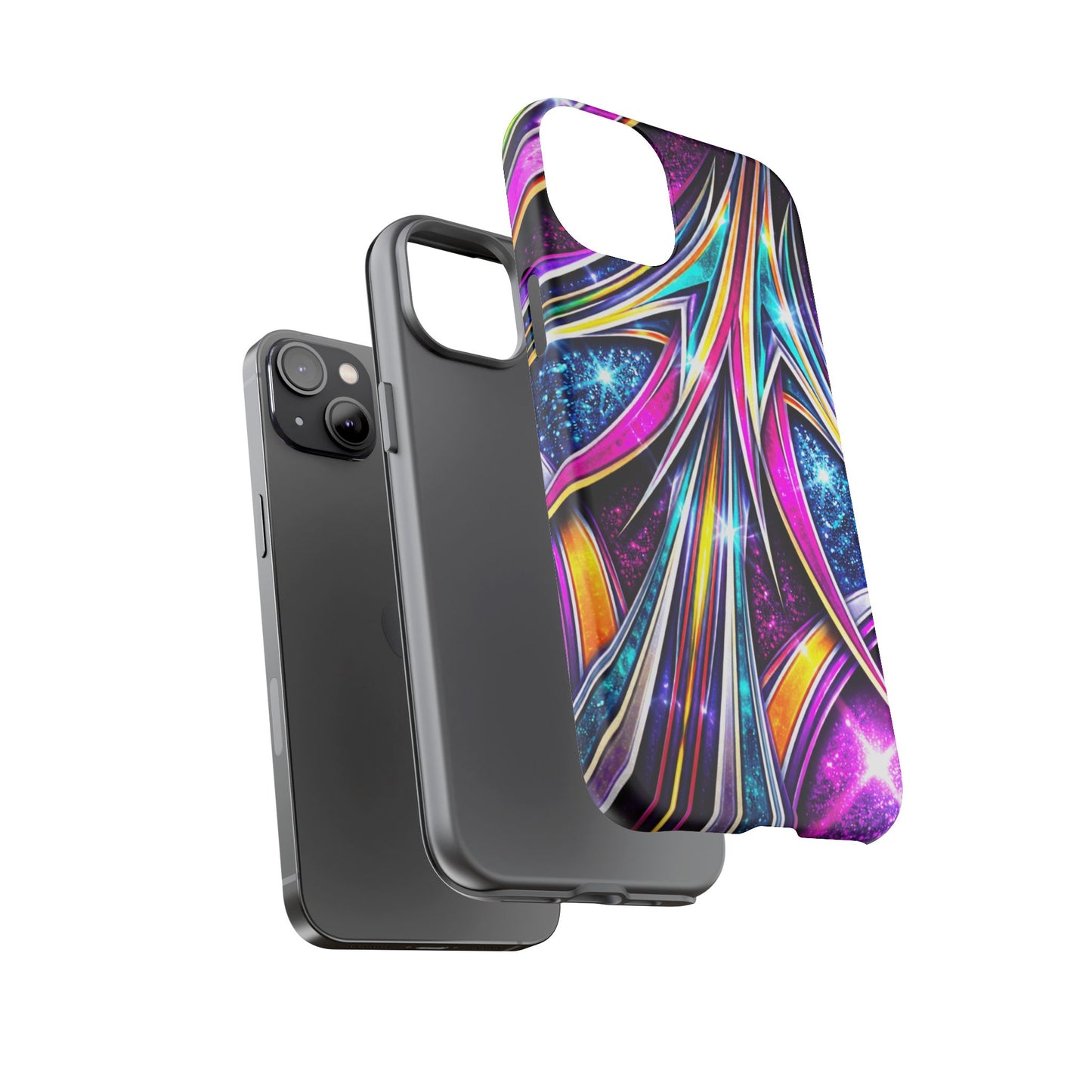 Custom Lowrider Pinstripe Swirl Tough Phone Case – Impact Resistant