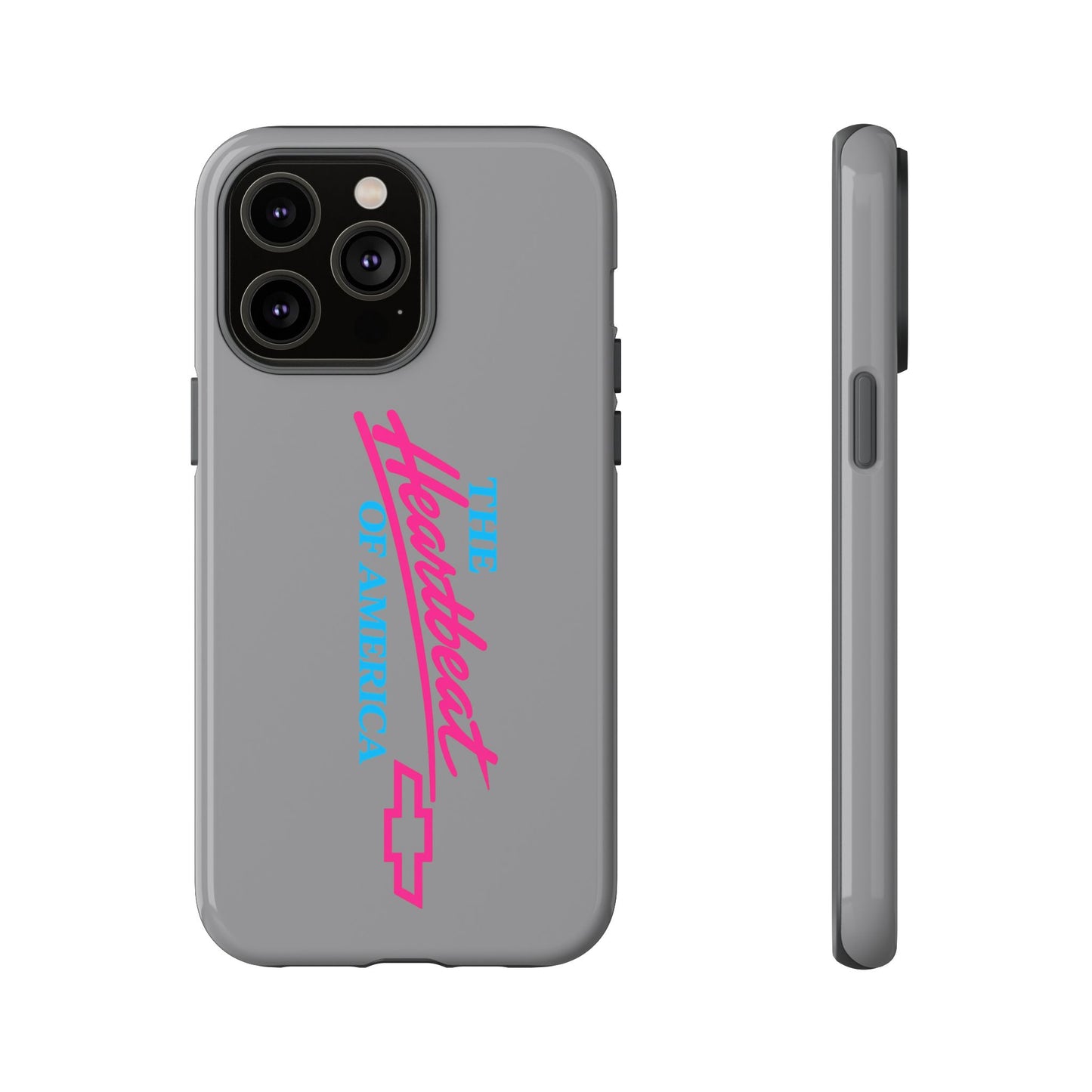Silver “The Heartbeat of America” Retro Chevy Logo, Slim Protective Cover