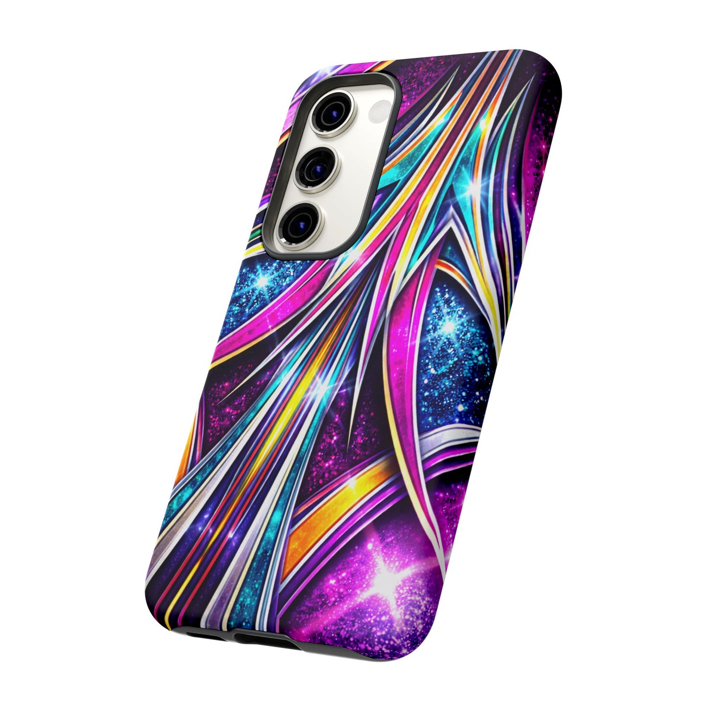 Custom Lowrider Pinstripe Swirl Tough Phone Case – Impact Resistant