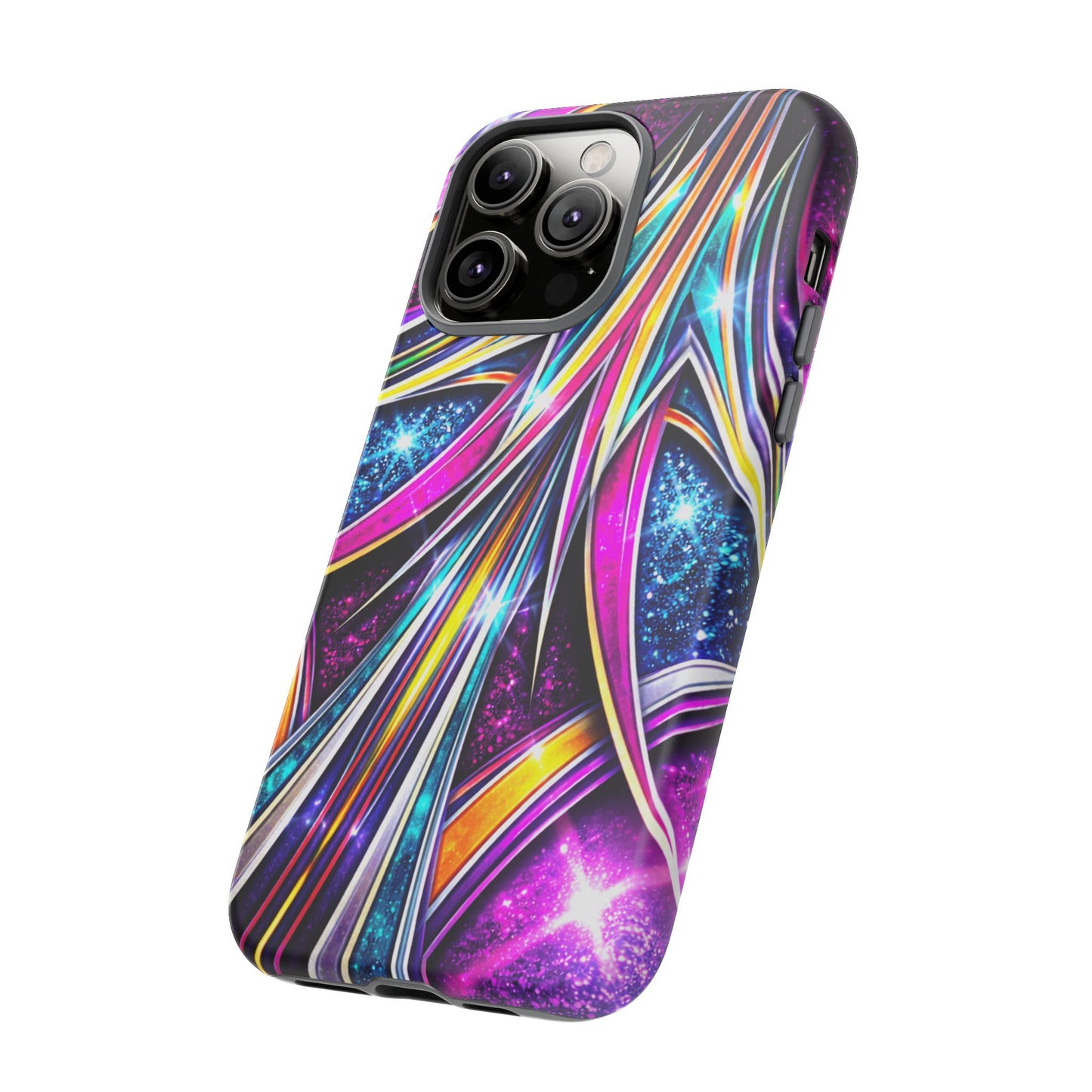 Custom Lowrider Pinstripe Swirl Tough Phone Case – Impact Resistant