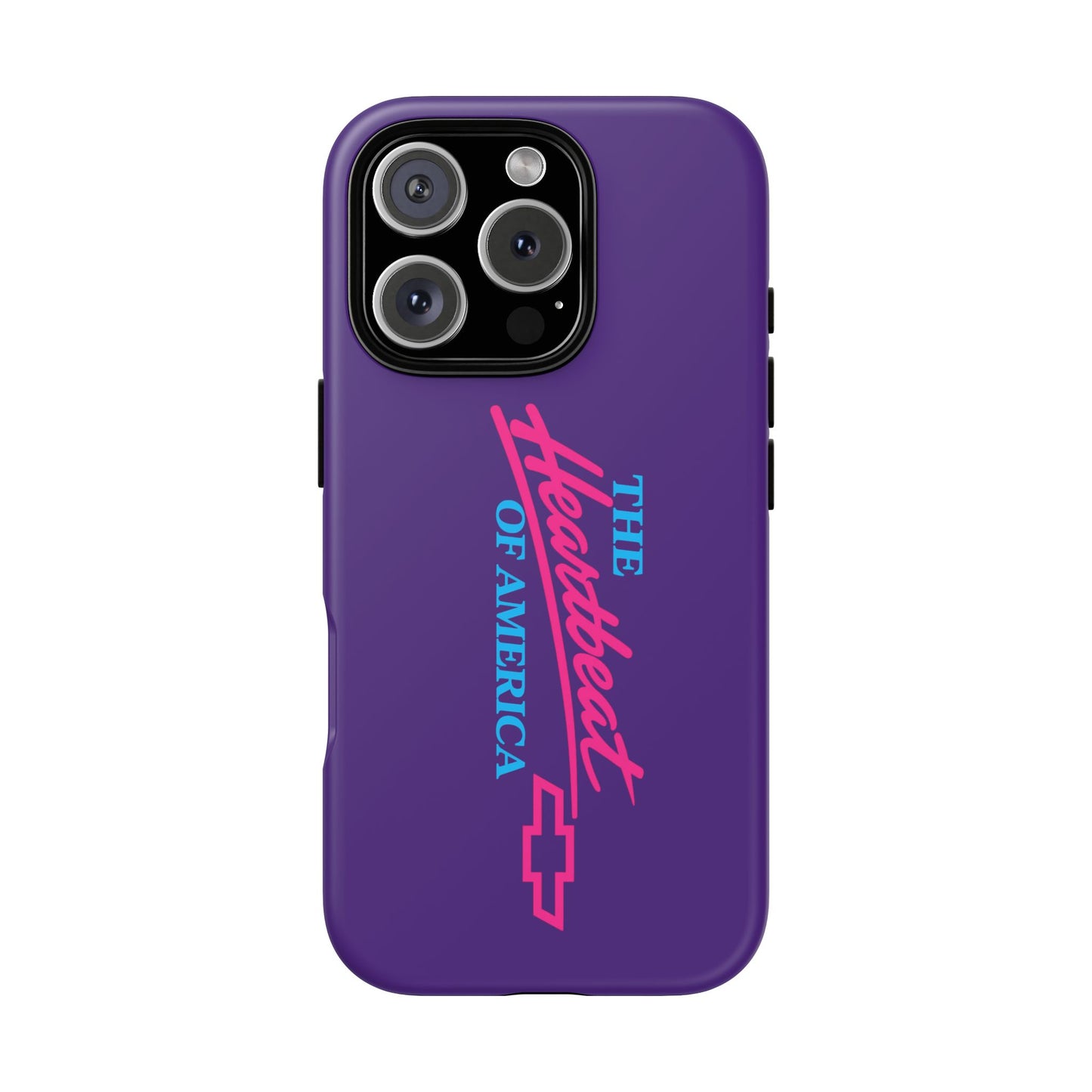 Purple  “The Heartbeat of America” Retro Chevy Logo, Slim Protective Cover