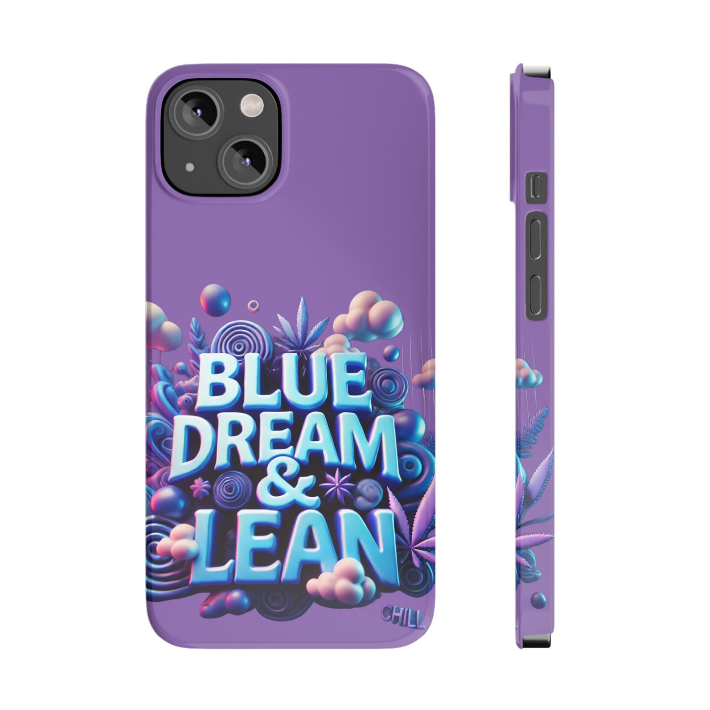 Vibrant Slim Phone Cases - 'Blue Dream & Lean' Design for Trendsetters