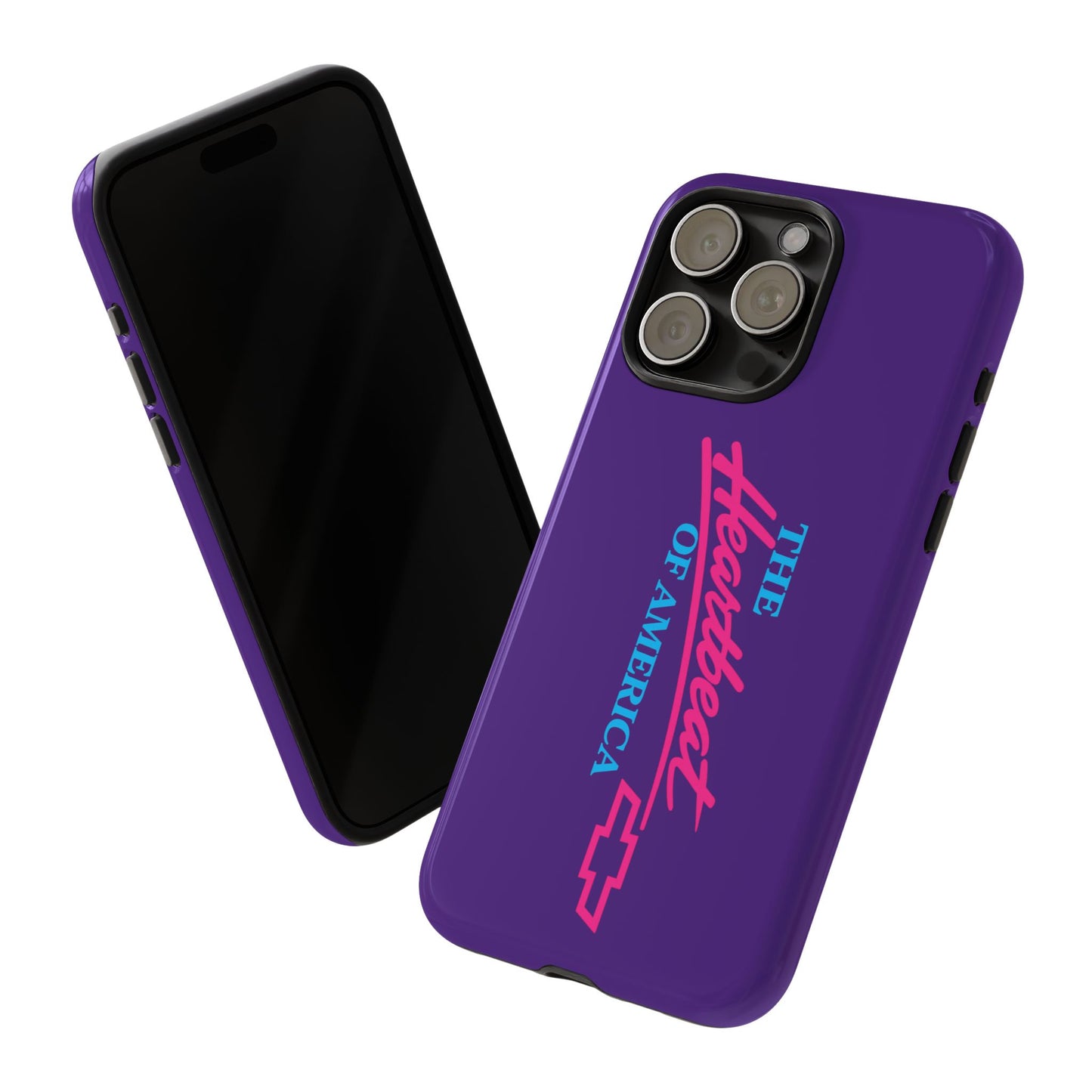 Purple  “The Heartbeat of America” Retro Chevy Logo, Slim Protective Cover