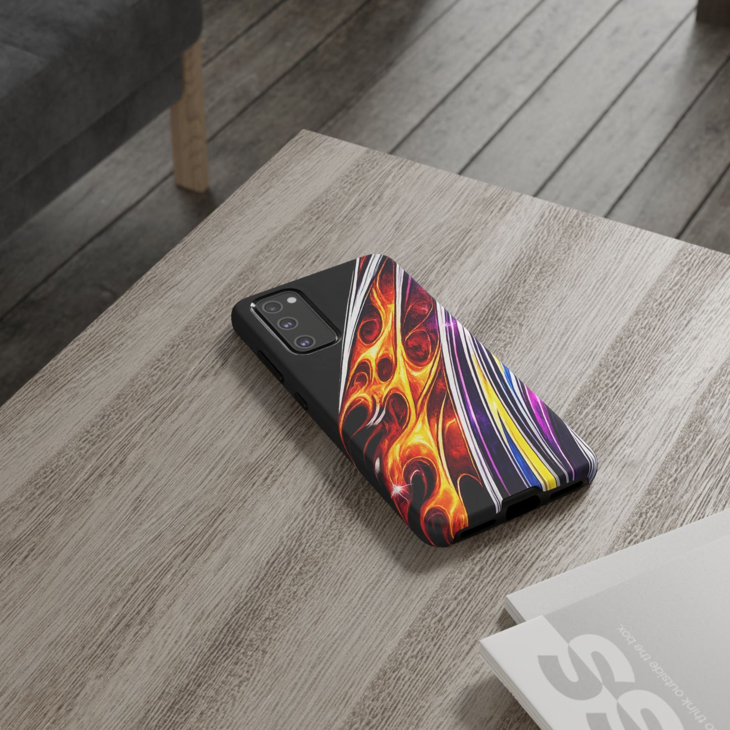 Flaming Abstract Stripes Tough Case | Colorful Phone Cover
