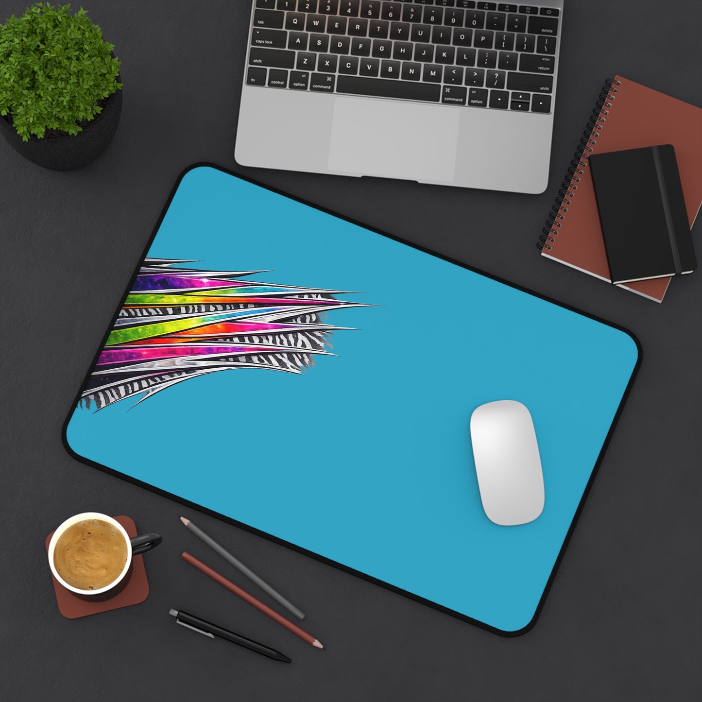 Minitruck Graphics Desk Mat | Retro Truck Illustration Deskpad