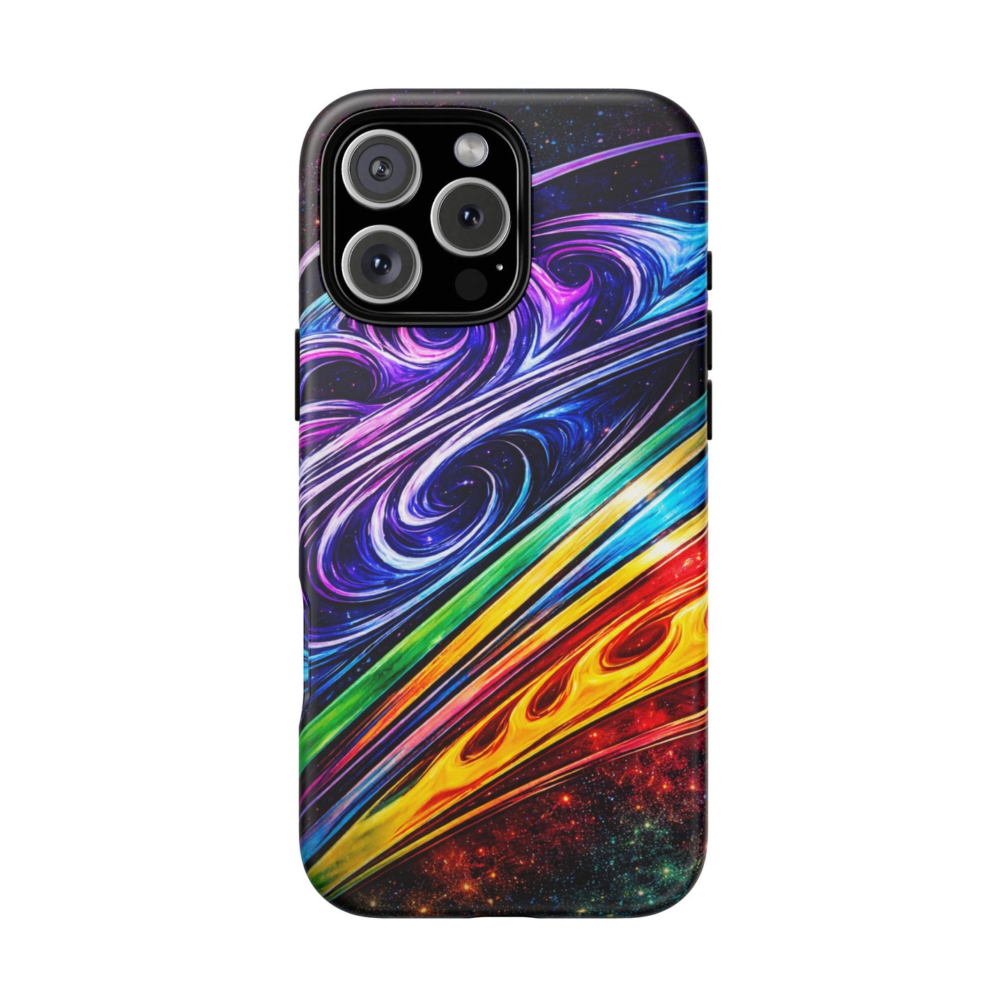 Abstract Cosmic Swirls phone case | Galaxy Rainbow Protective Case