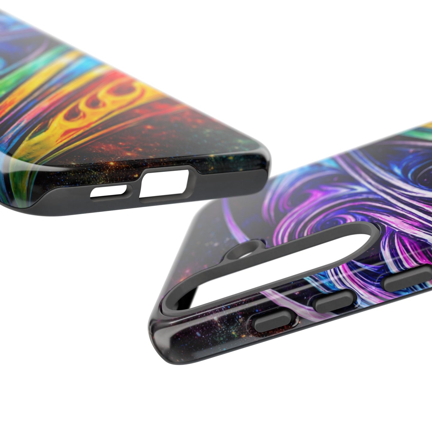 Abstract Cosmic Swirls phone case | Galaxy Rainbow Protective Case