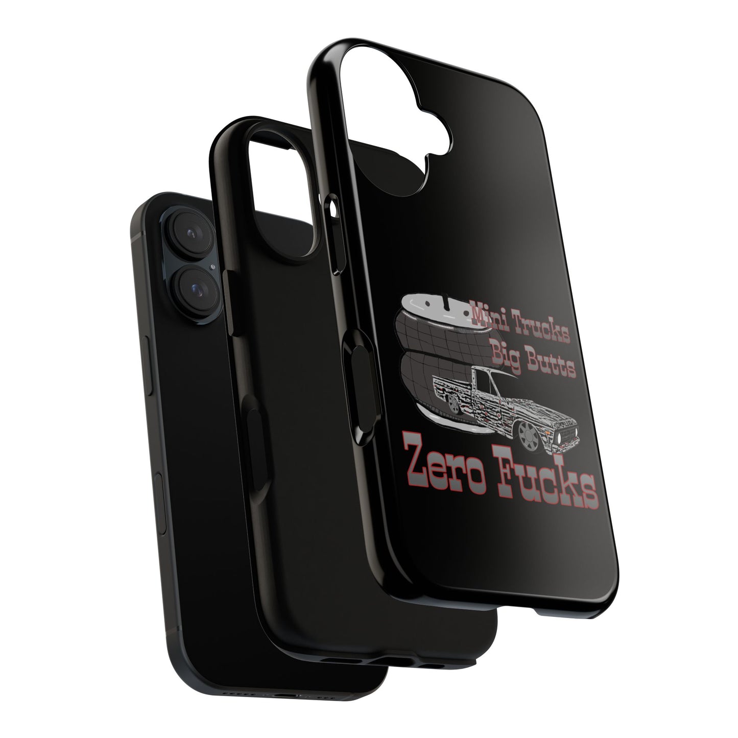 Funny Phone Case - Mini Trucks Big Butts Zero F@cks, Gift for Truck Lovers, Car