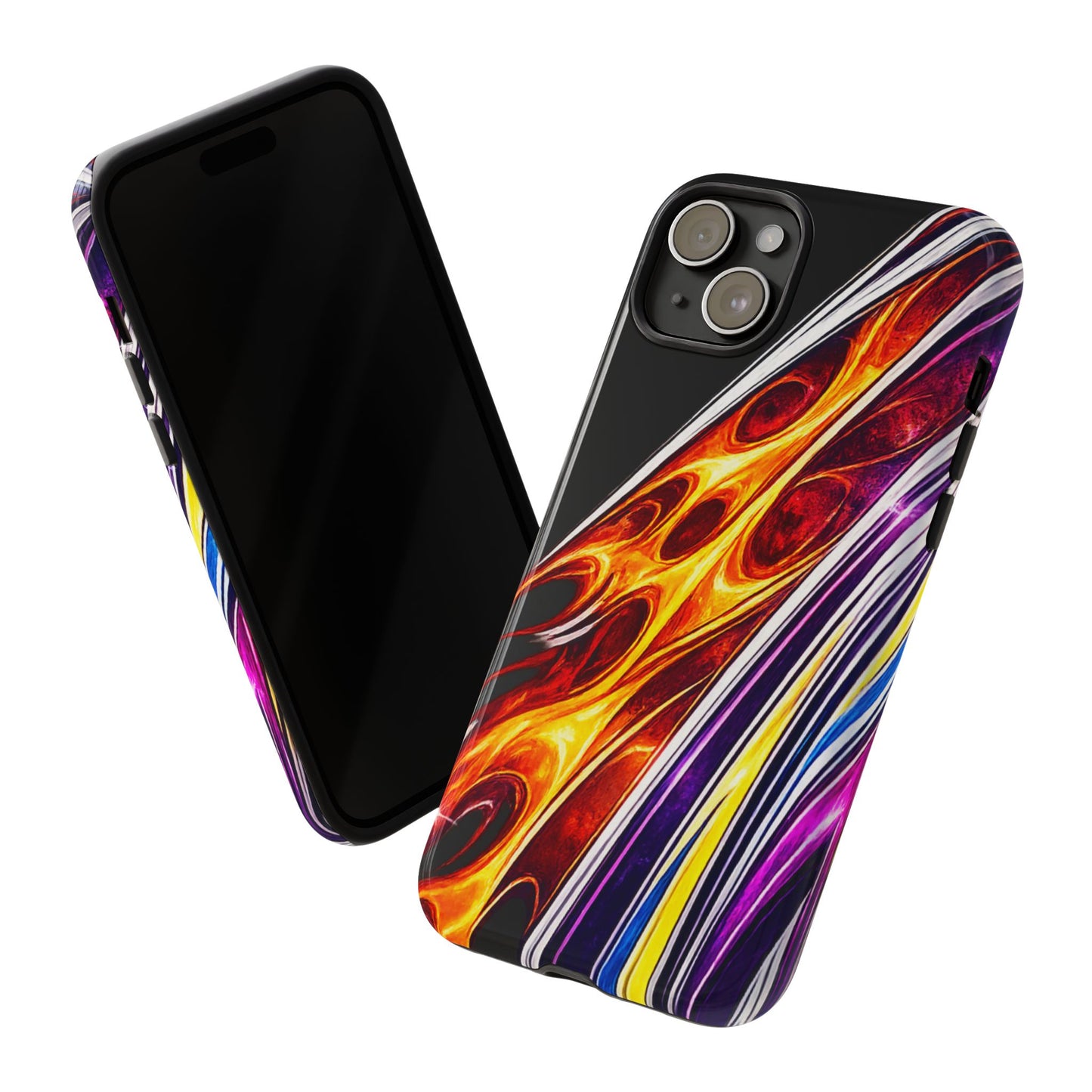 Flaming Abstract Stripes Tough Case | Colorful Phone Cover