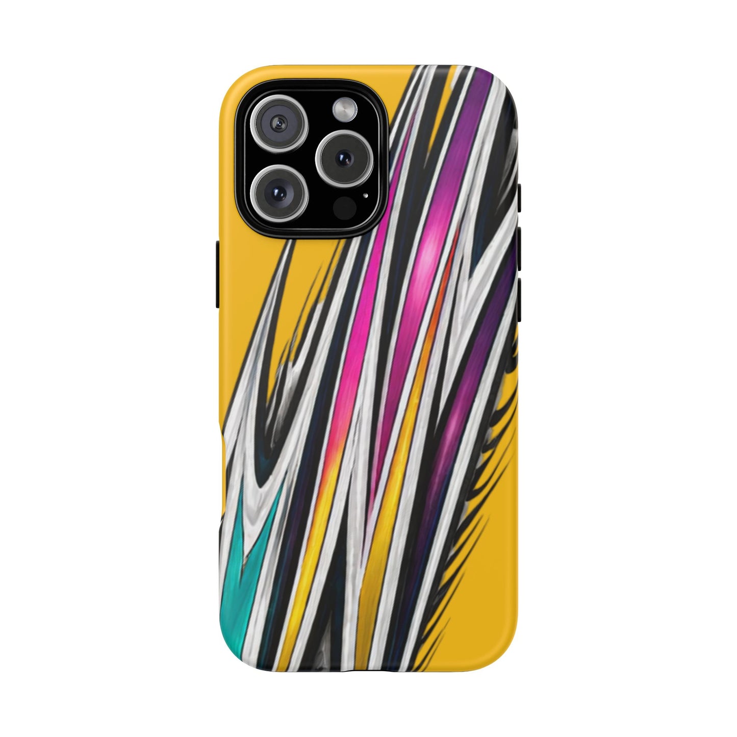 Yellow Abstract Stripes Phone Case | Tough Protective Phone Case