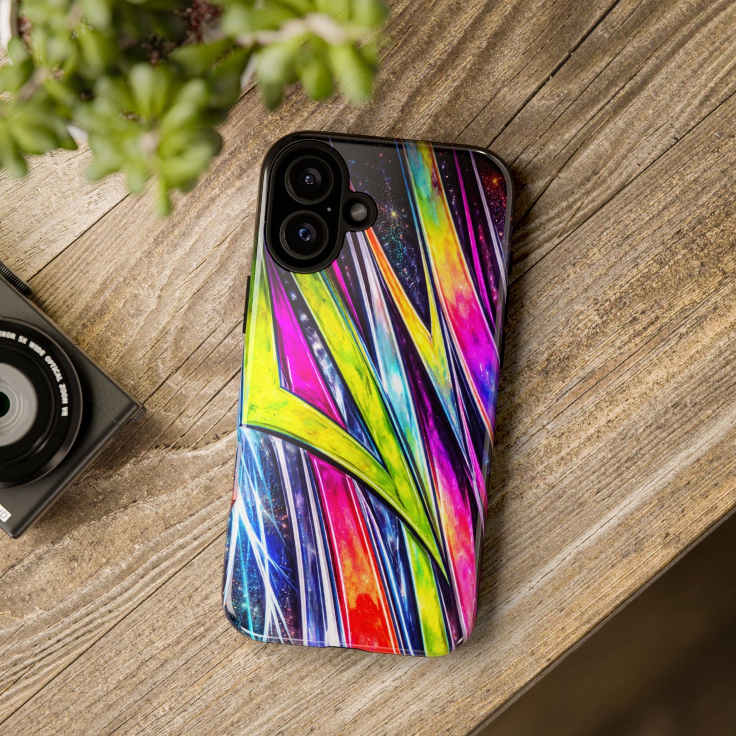 Neon Graffiti Phone Case | Tough Case, Vivid Abstract Street Art