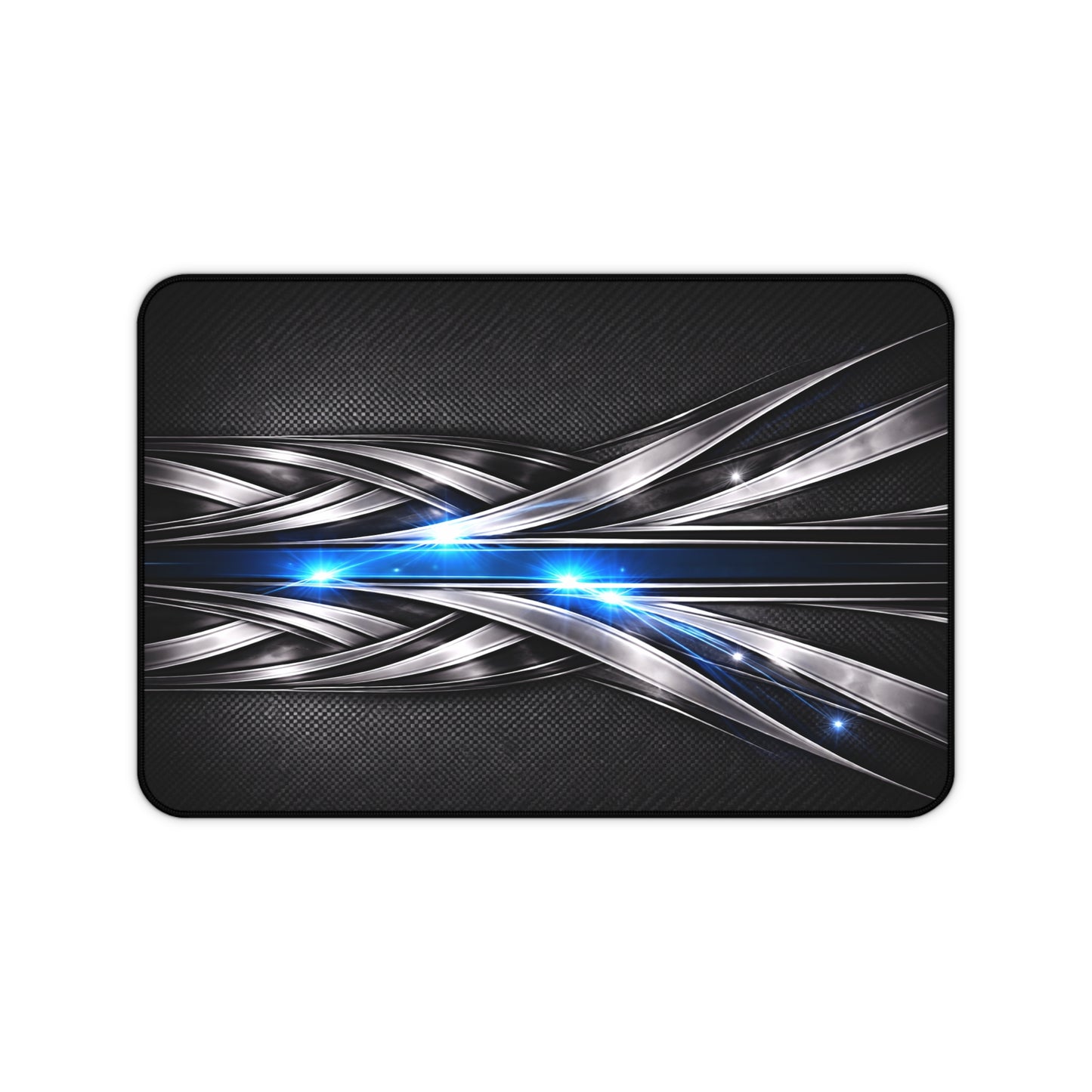 Futuristic Blue Light Abstract Desk Mat | Tech Gaming Surface